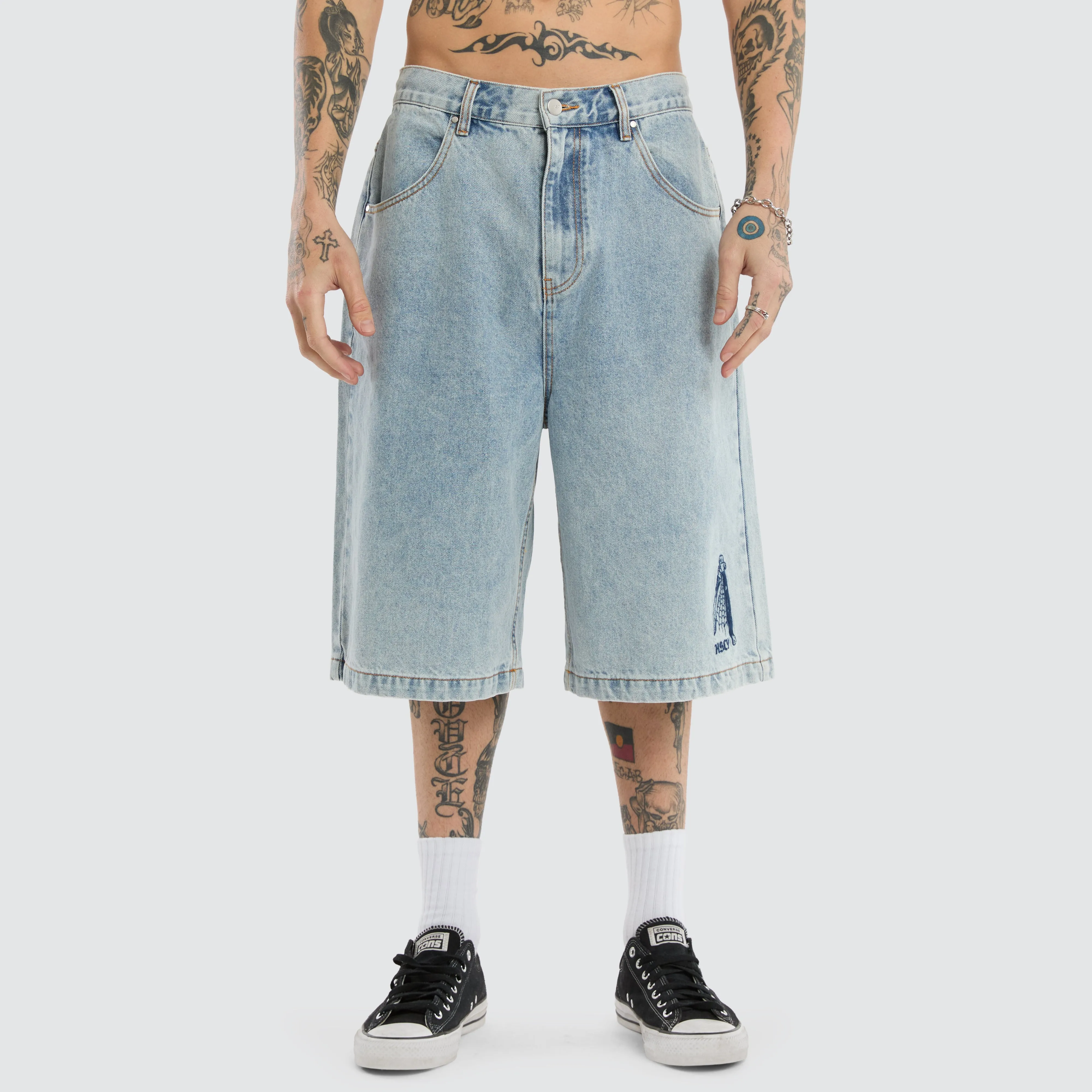 K7 Super Baggy Jorts Light Blue sold by Neverland product image thumbnail 4