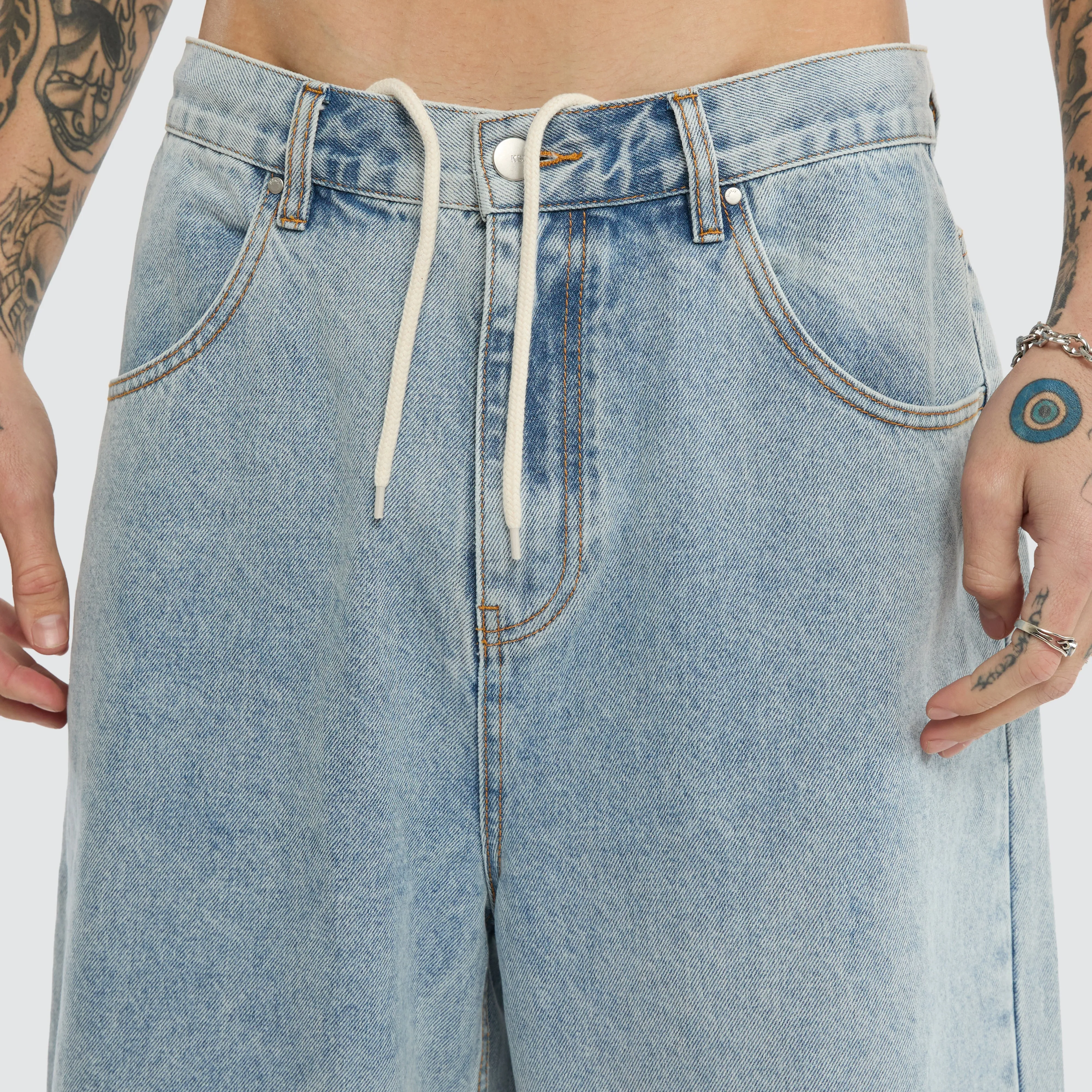 K7 Super Baggy Jorts Light Blue sold by Neverland product image thumbnail 3