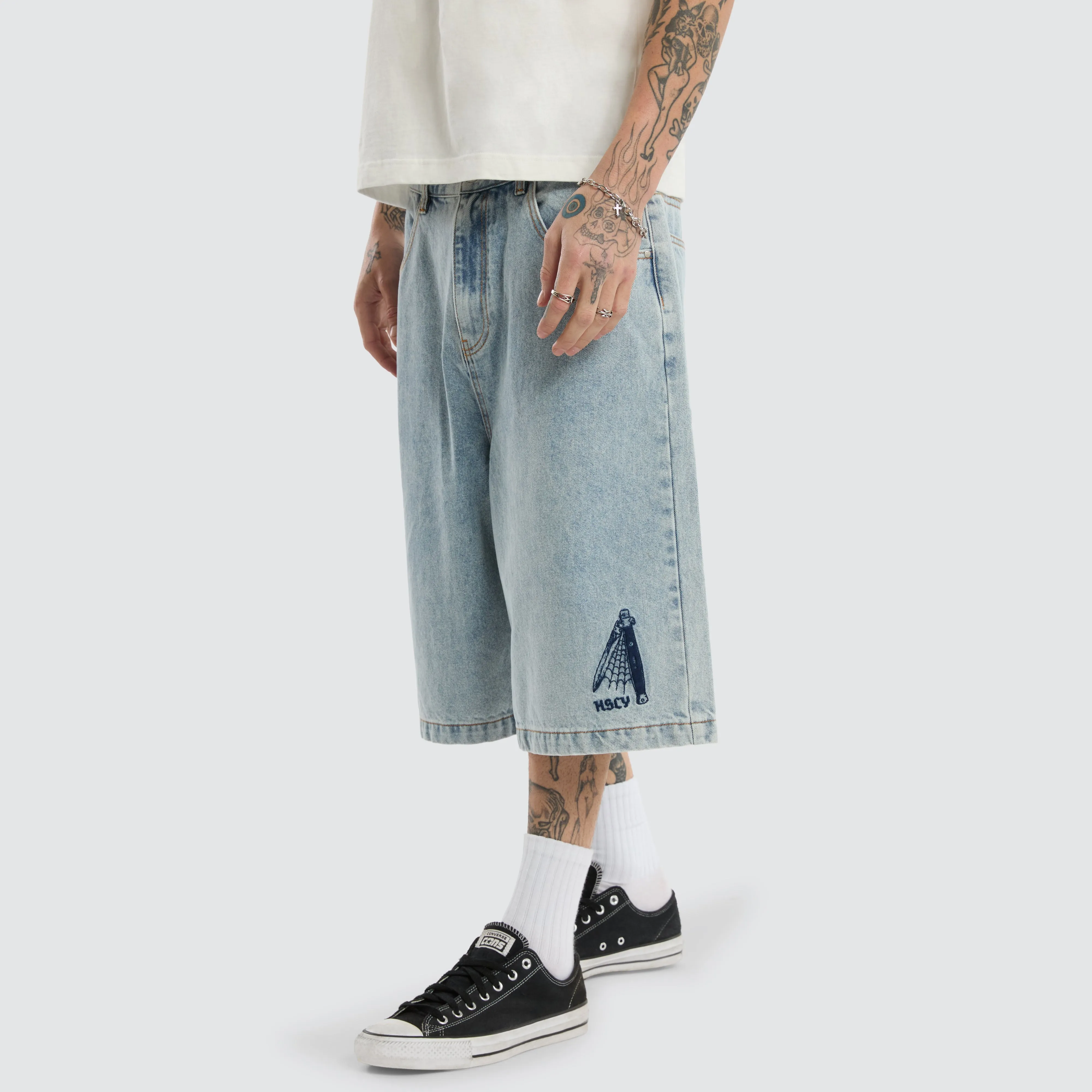 K7 Super Baggy Jorts Light Blue sold by Neverland