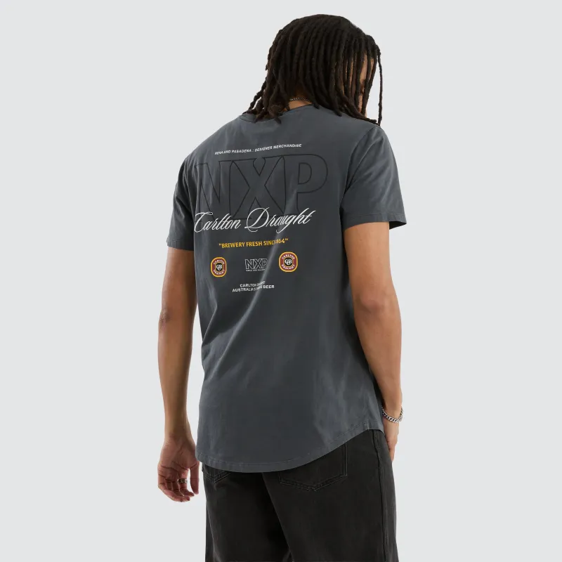 Carlton Draught General Dual Curved Tee Pigment Asphalt sold by Neverland