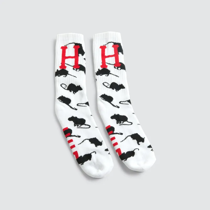 Year of the Rat Socks White sold by Neverland