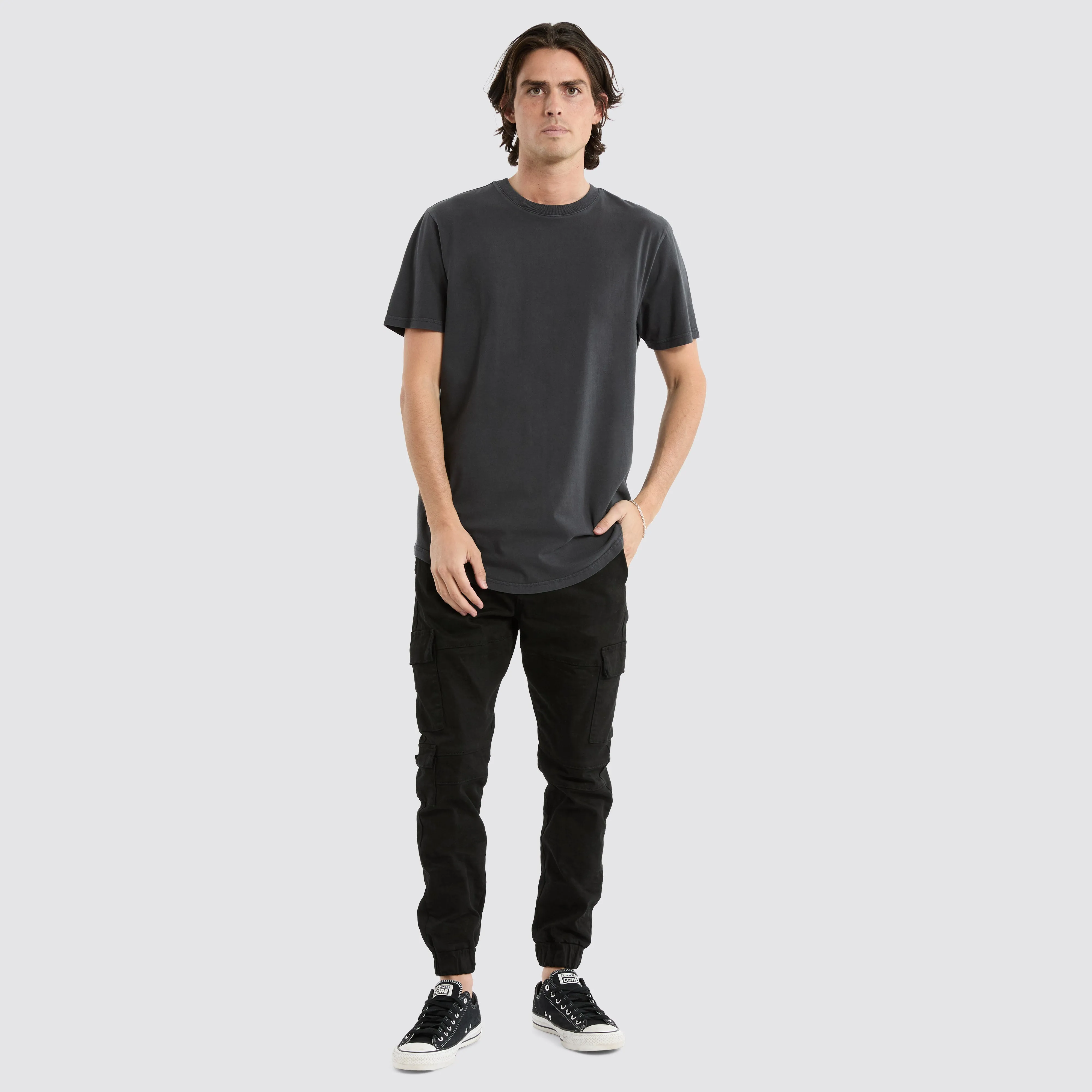 Prairie Dual Curved Tee Asphalt sold by Neverland