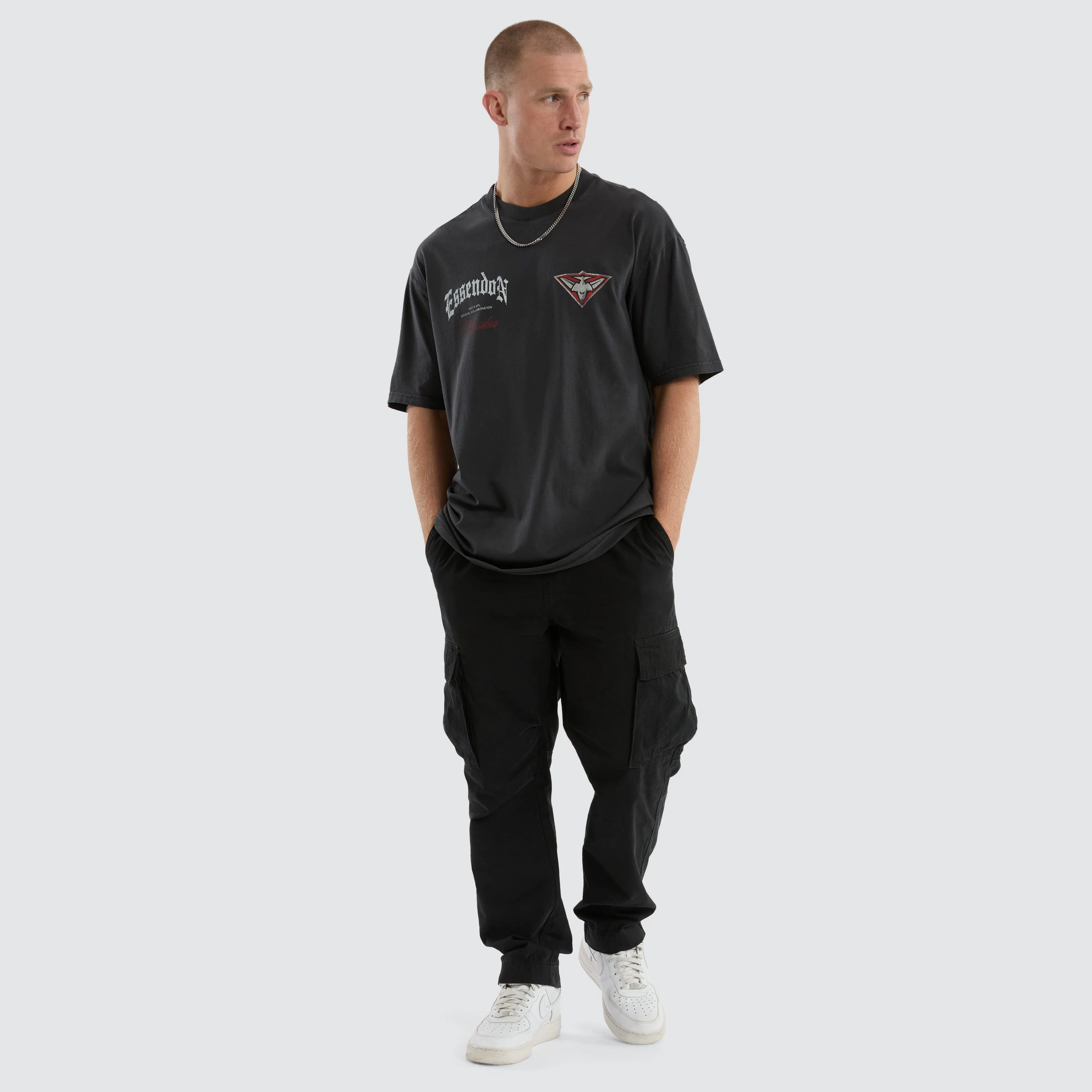 Essendon Bombers AFL Vintage Goth Tee Pigment Asphalt sold by Neverland product image thumbnail 2