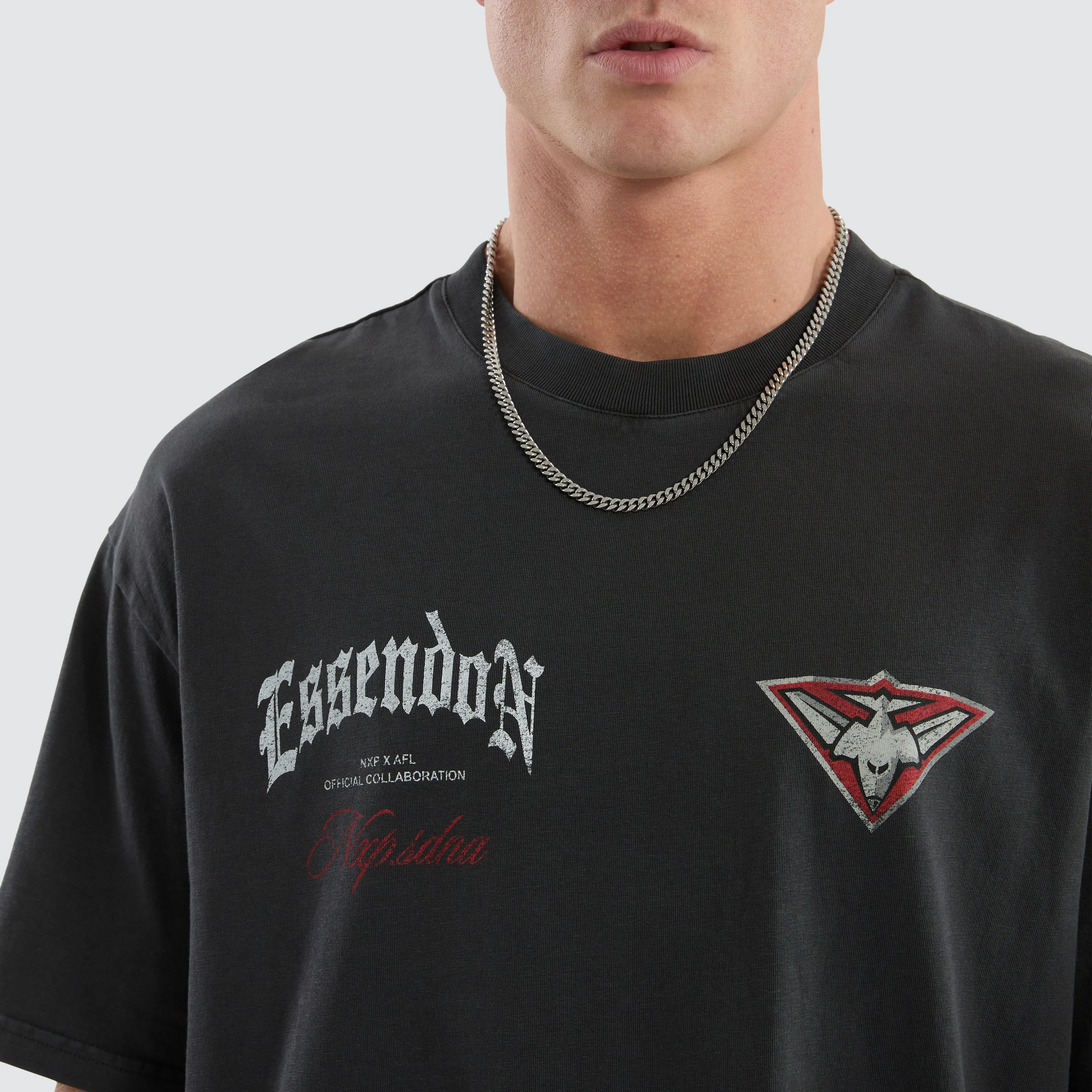 Essendon Bombers AFL Vintage Goth Tee Pigment Asphalt sold by Neverland product image thumbnail 4