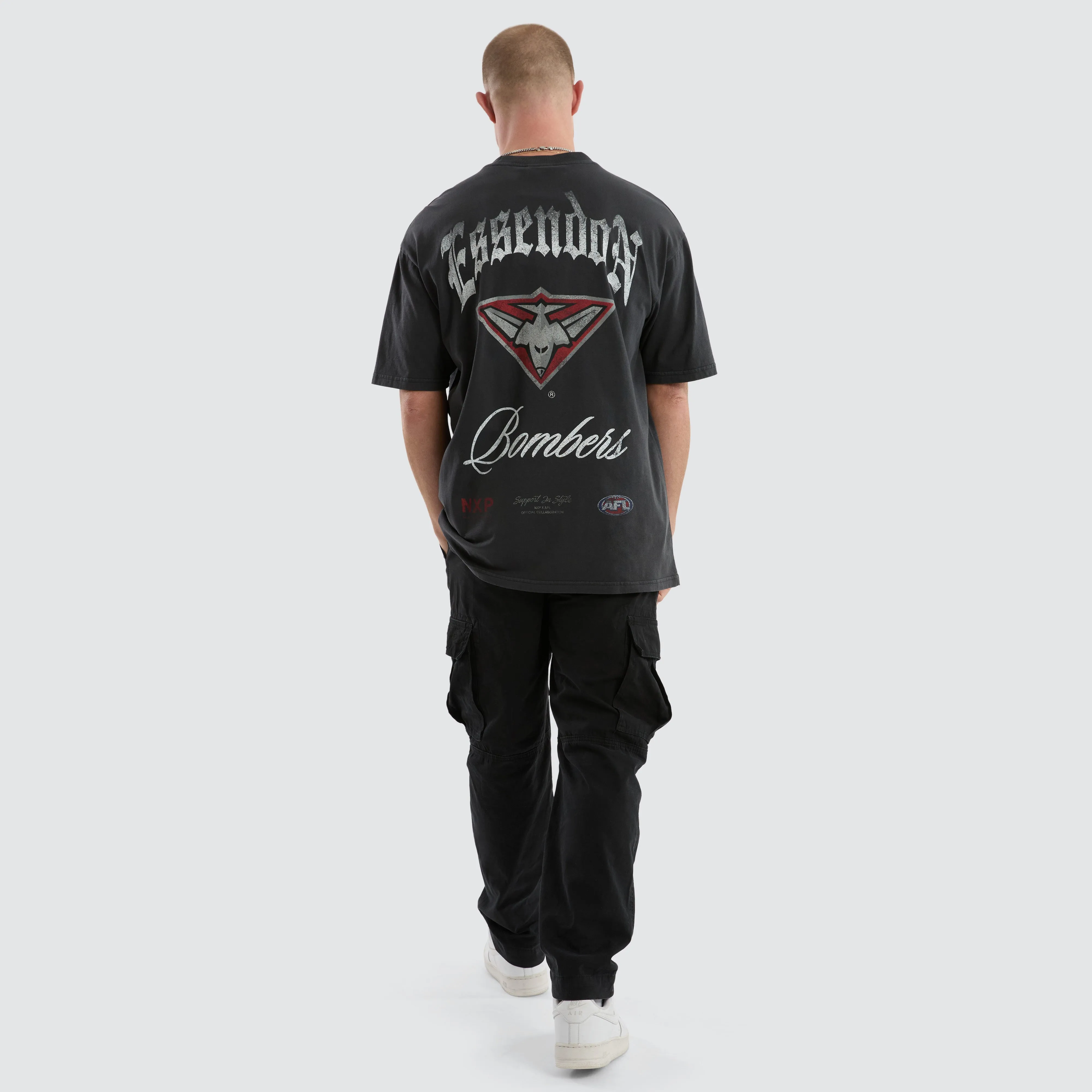 Essendon Bombers AFL Vintage Goth Tee Pigment Asphalt sold by Neverland product image thumbnail 5