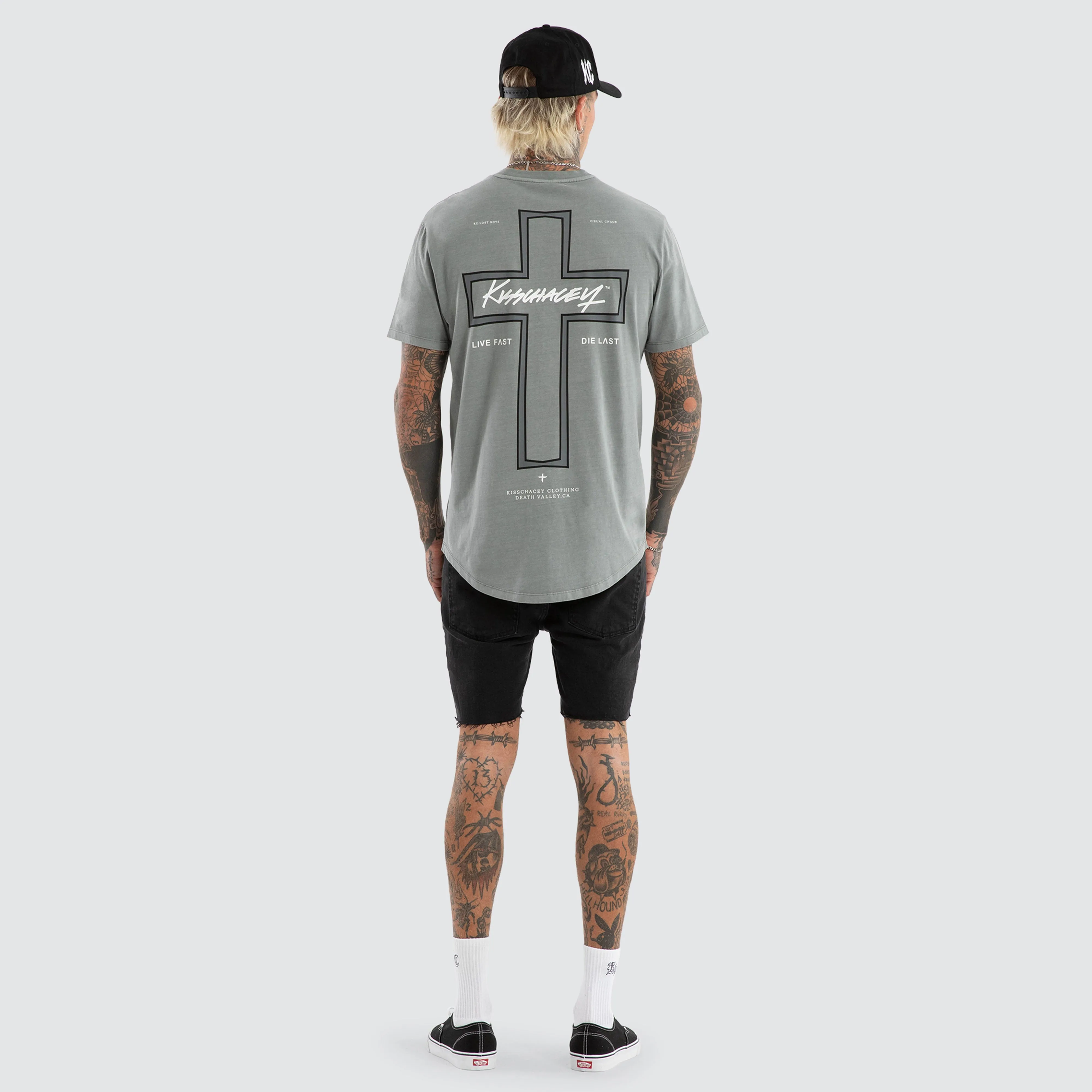 Hollow Dual Curved Tee Pigment Neutral Grey sold by Neverland product image thumbnail 5