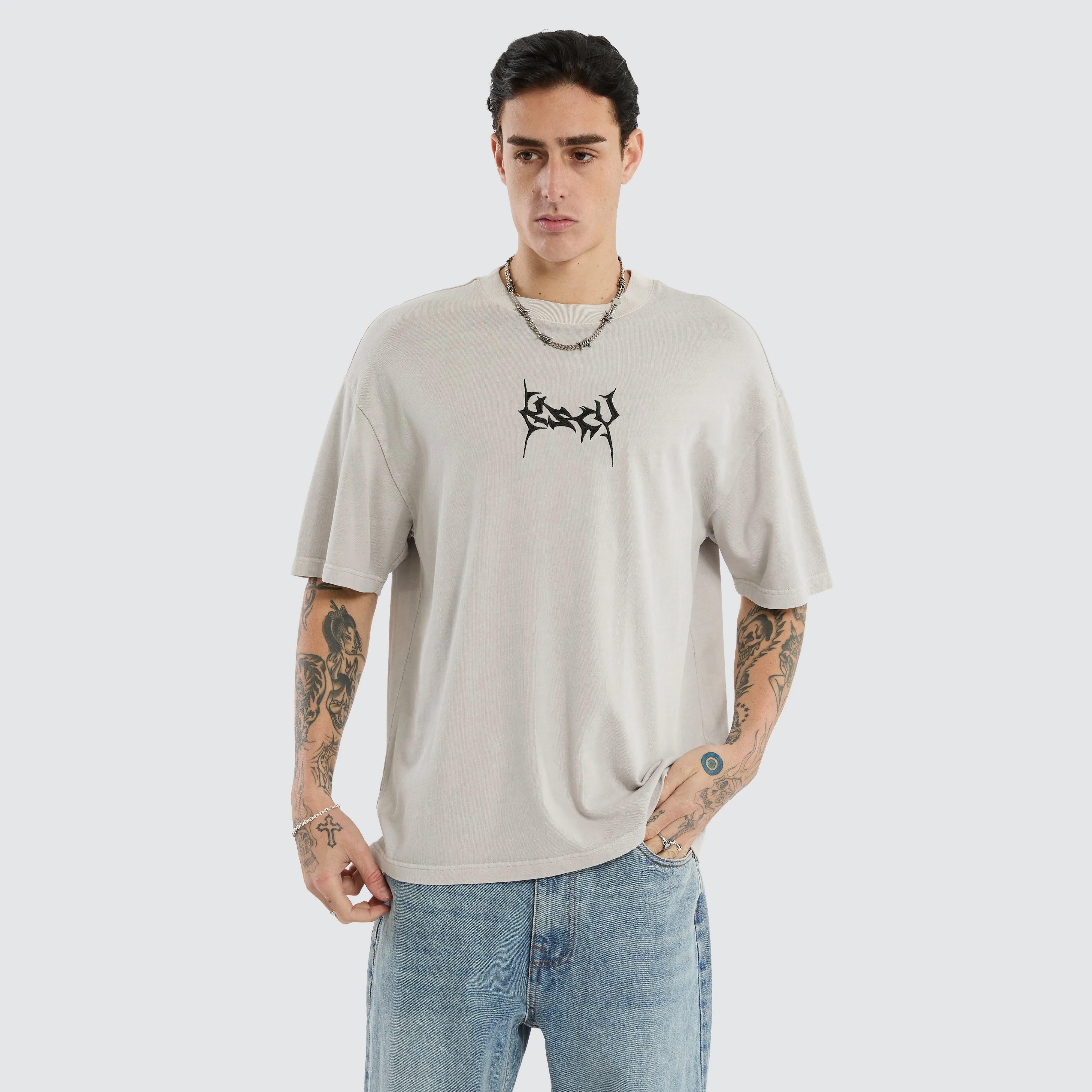 Fangs Street Tee Mineral Stone sold by Neverland