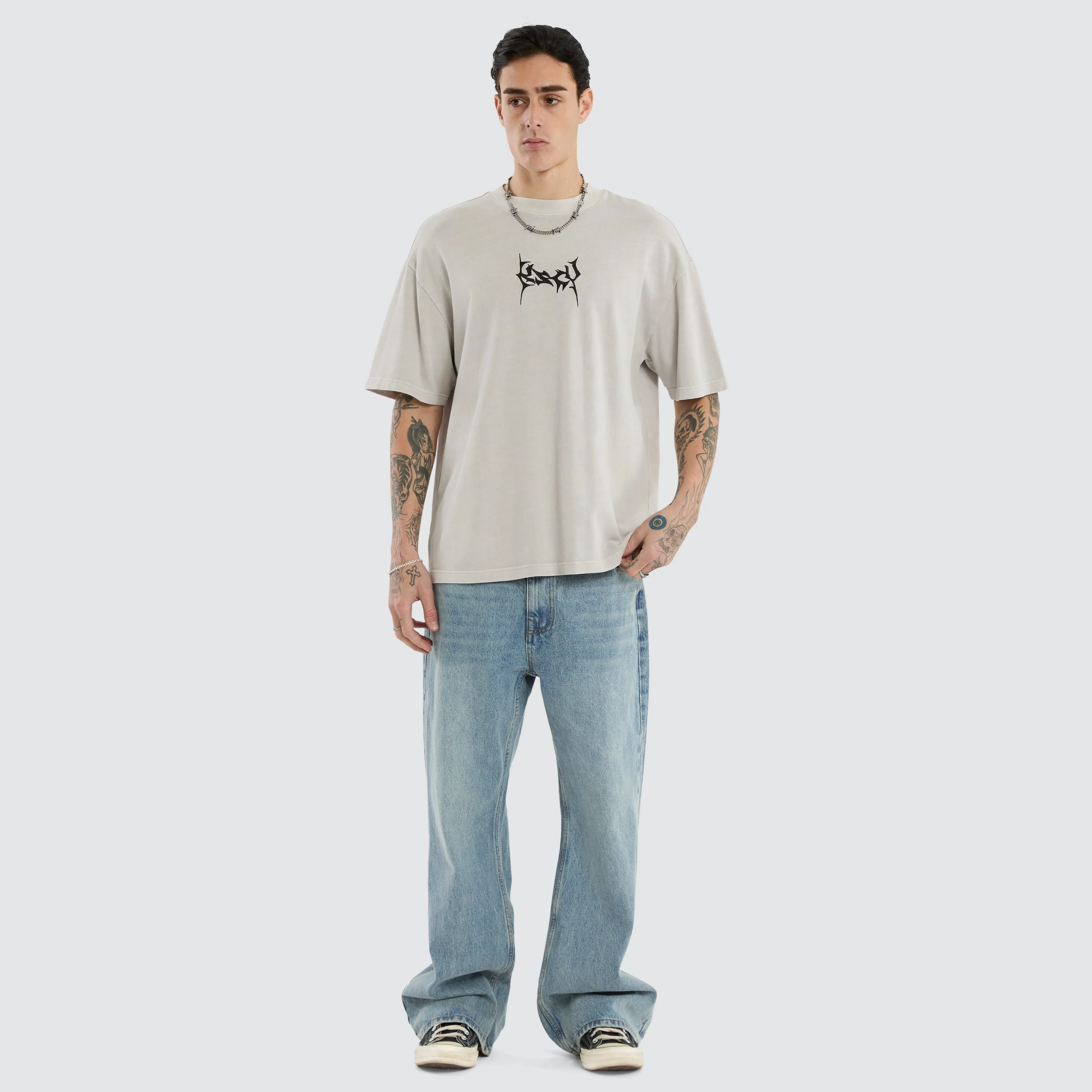 Fangs Street Tee Mineral Stone sold by Neverland product image thumbnail 4