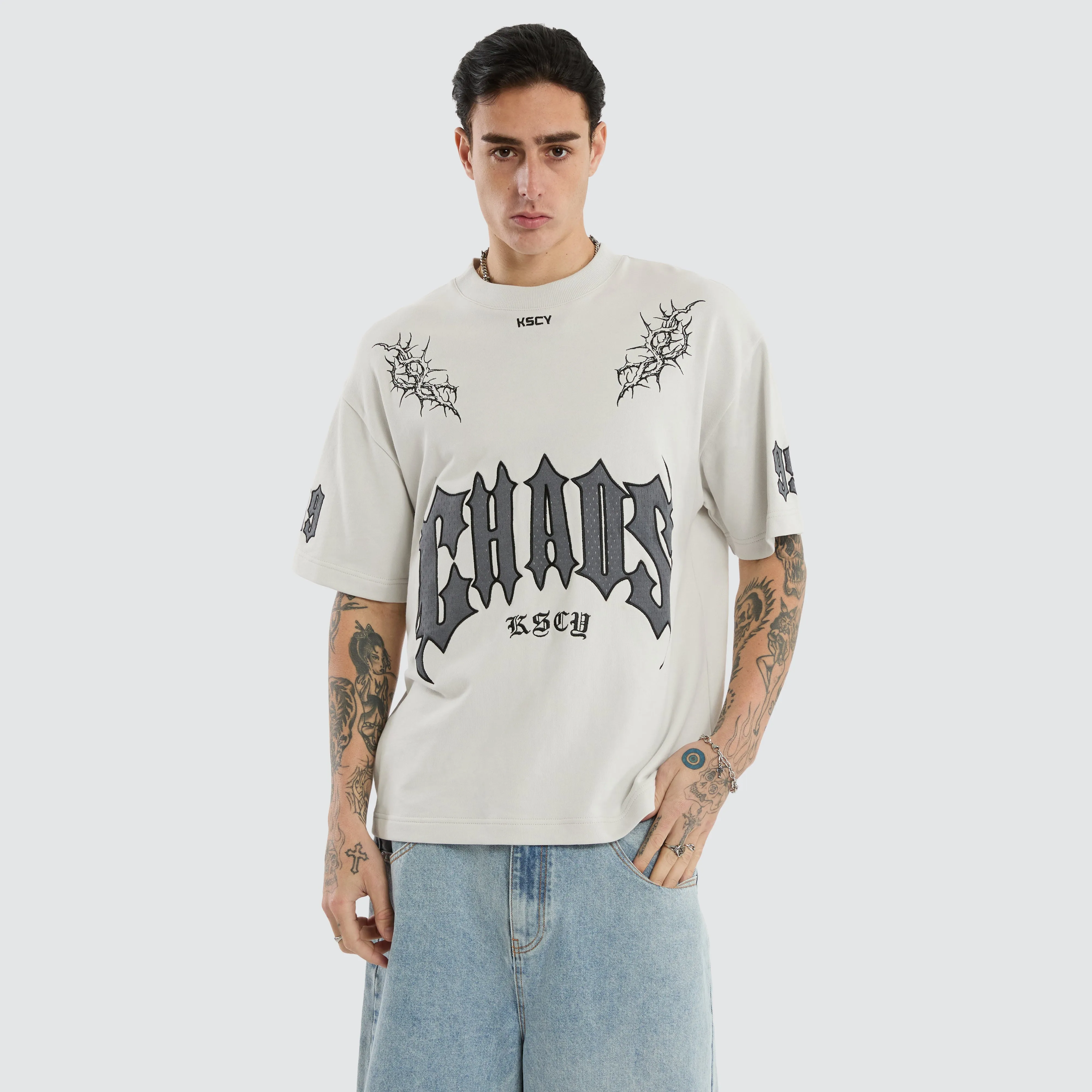 Castly Loopback Street Tee Glacier Grey sold by Neverland