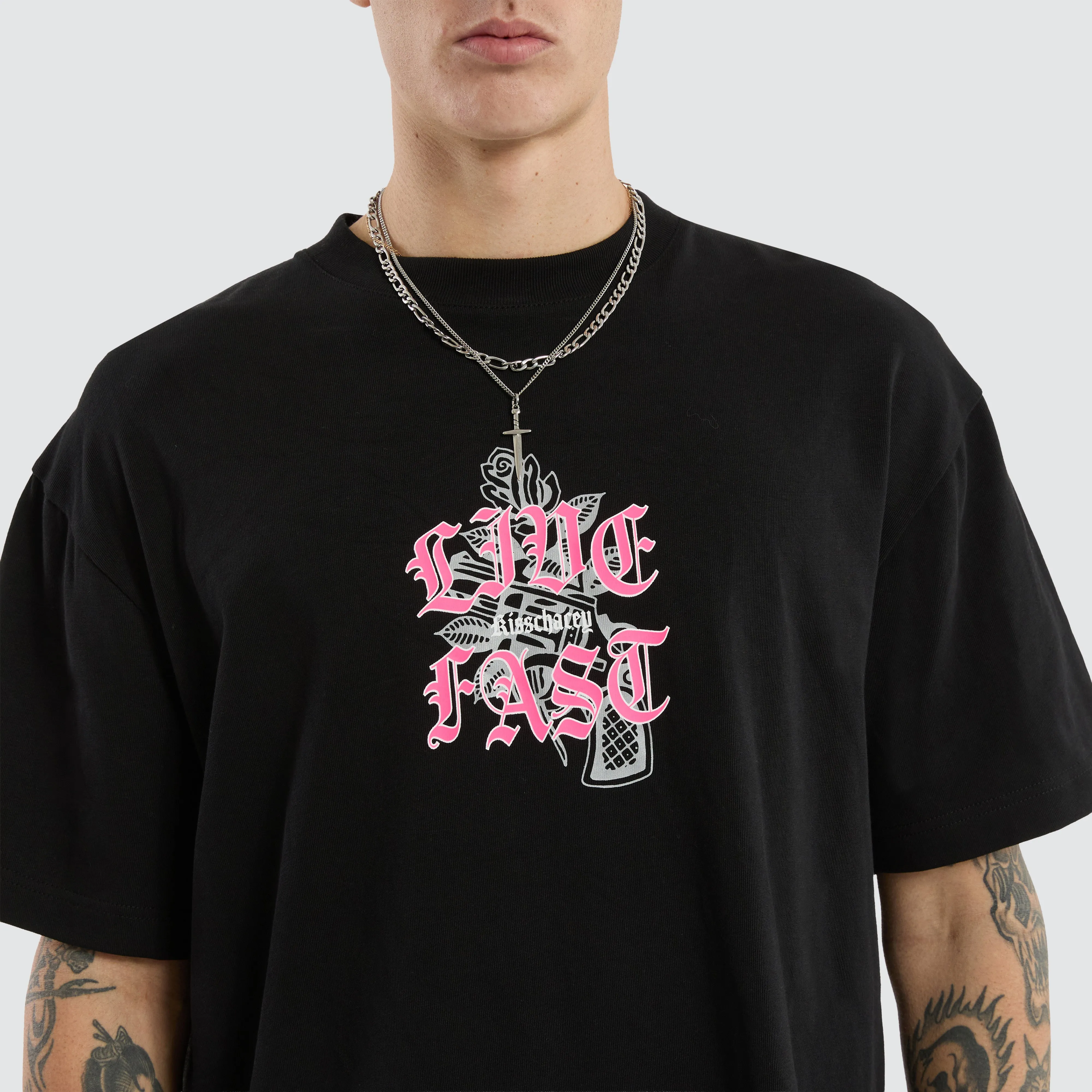 Live Fast Street Tee Jet Black sold by Neverland product image thumbnail 2