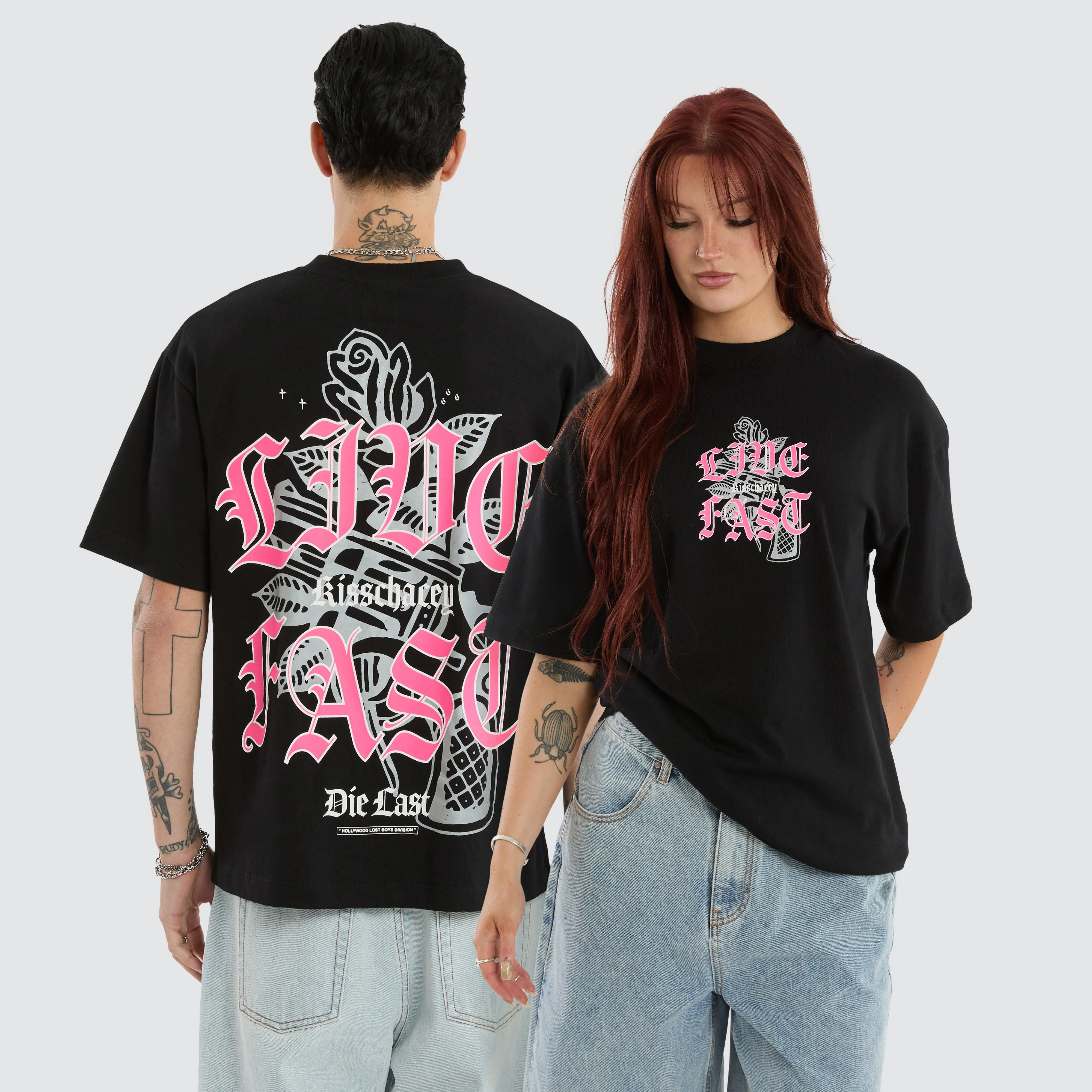 Live Fast Street Tee Jet Black sold by Neverland