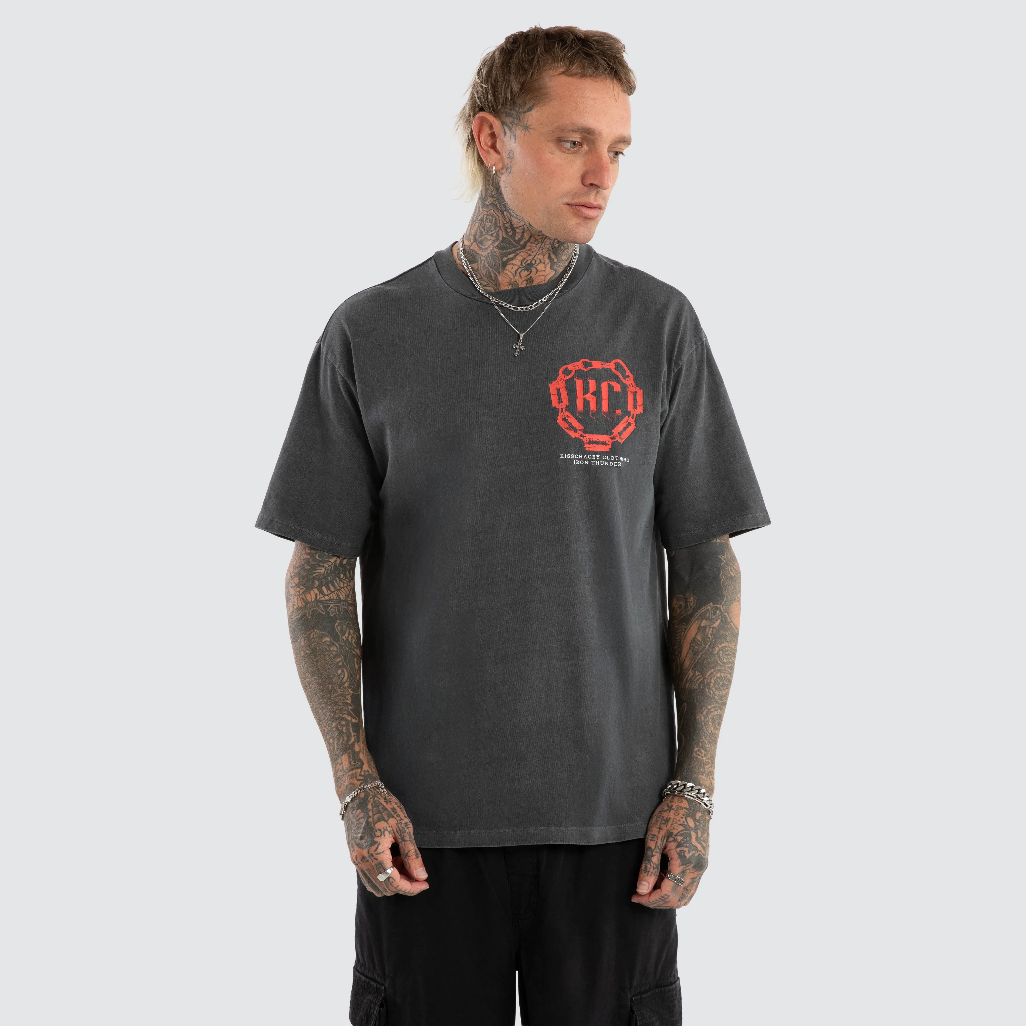 Razor Light Box Fit Tee Pigment Asphalt sold by Neverland product image thumbnail 2