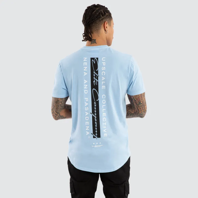 Whisper Dual Curved Tee Pigment Blue Bell sold by Neverland