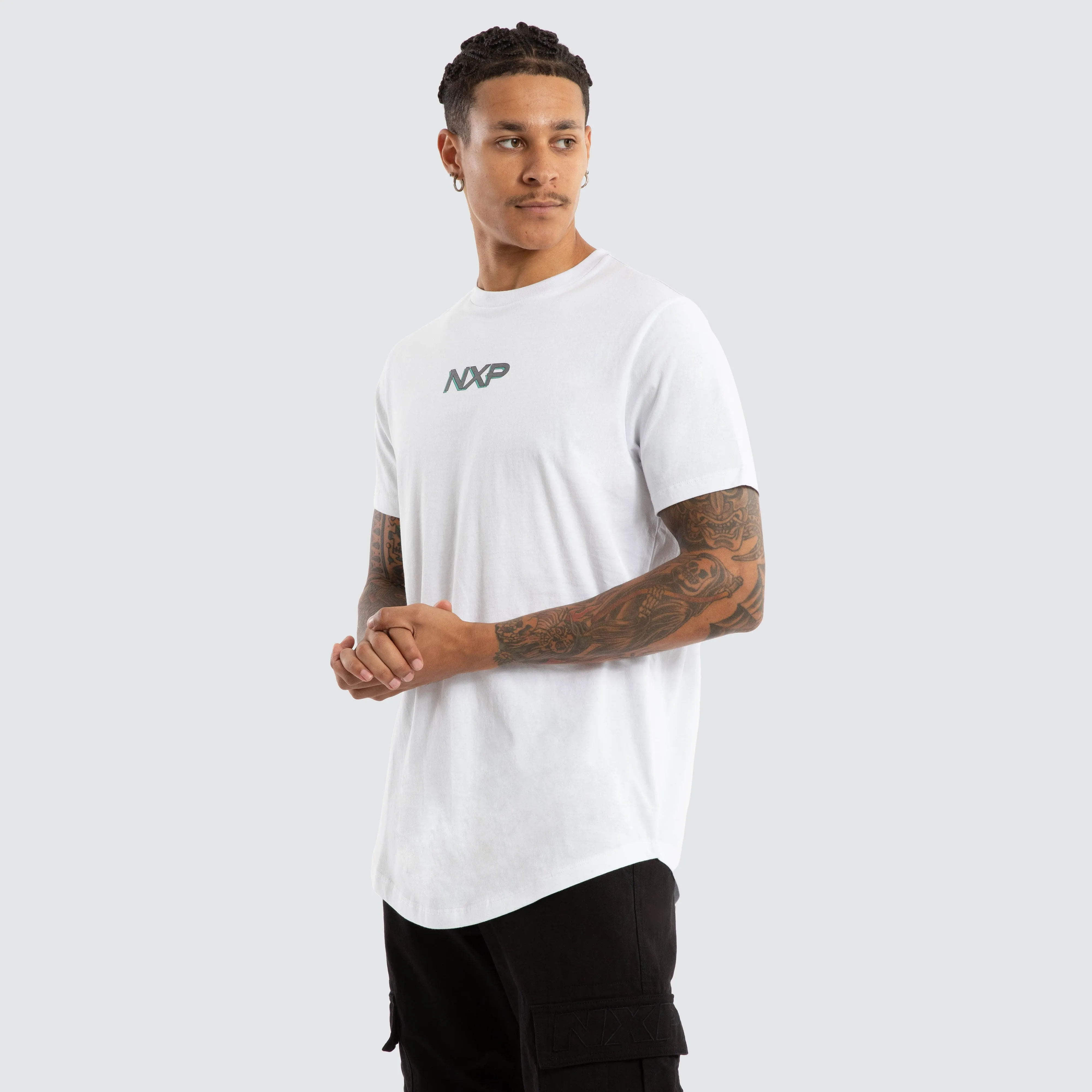 Buzz Dual Curved Tee White sold by Neverland product image thumbnail 4