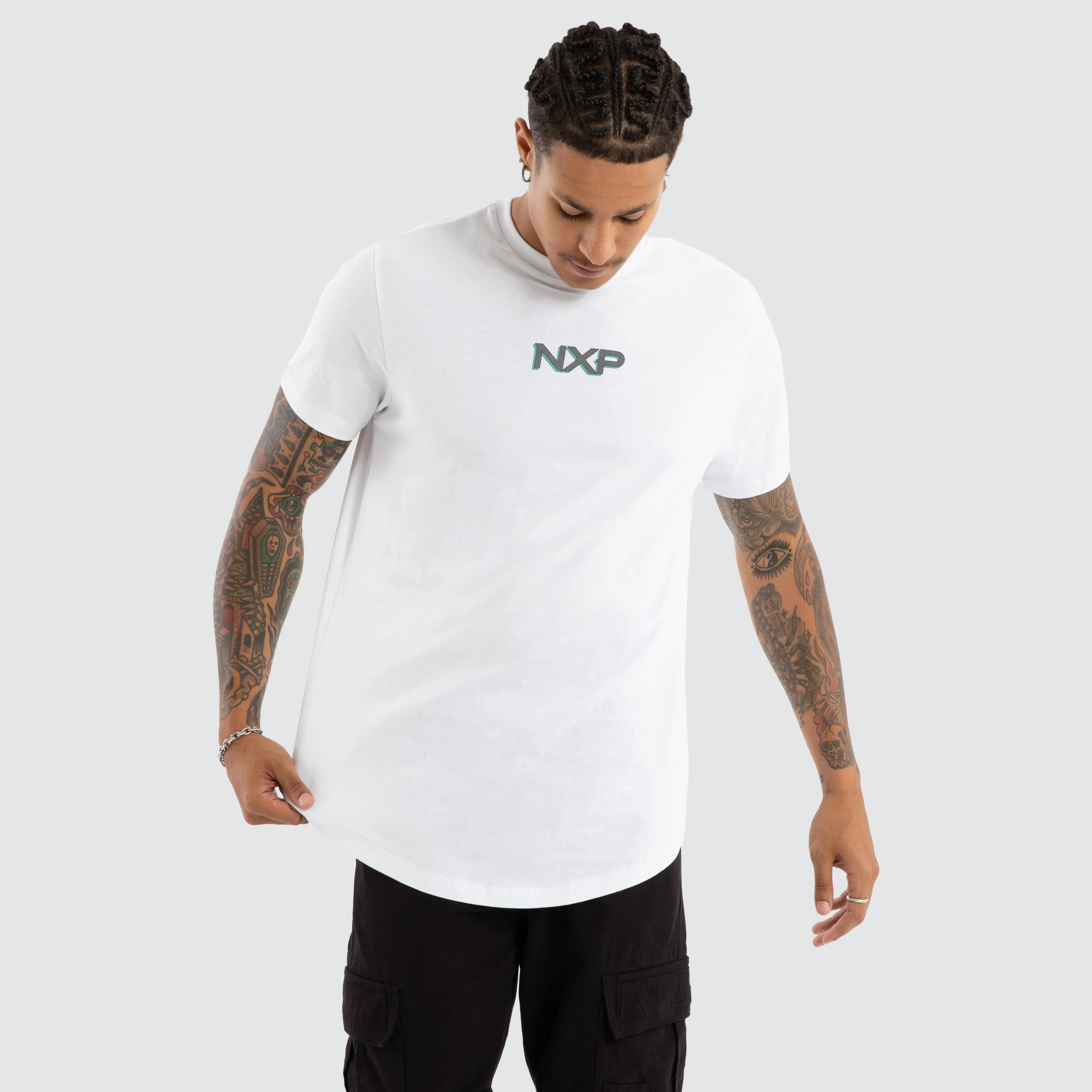 Buzz Dual Curved Tee White sold by Neverland product image thumbnail 2
