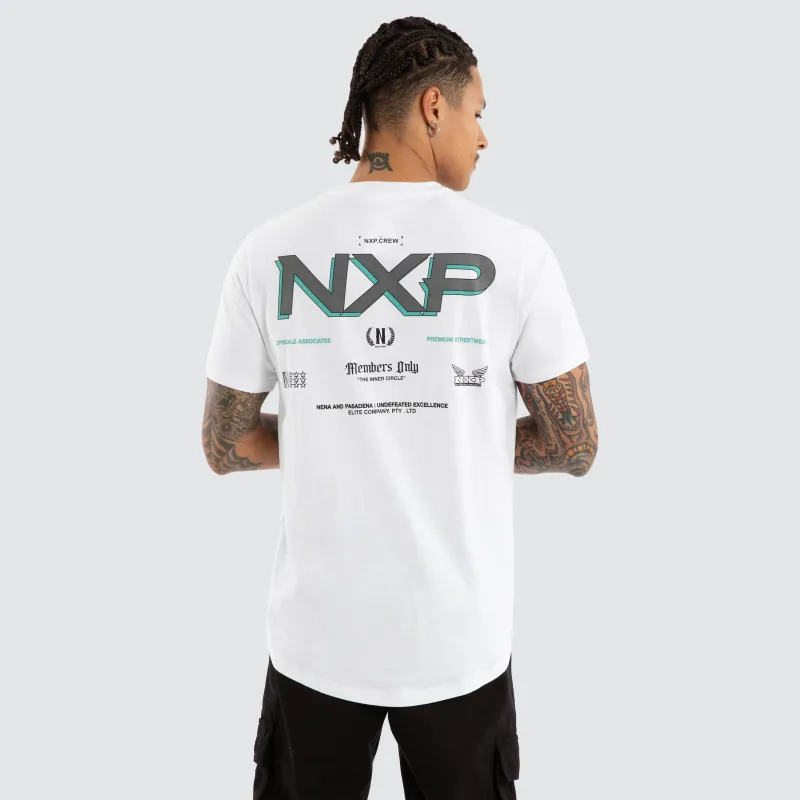 Buzz Dual Curved Tee White sold by Neverland