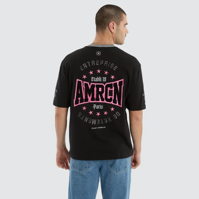 Patriot Loopback Oversized Tee Jet Black sold by Neverland