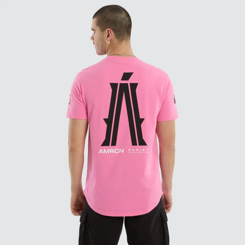 Pressure Dual Curved Tee Pink sold by Neverland