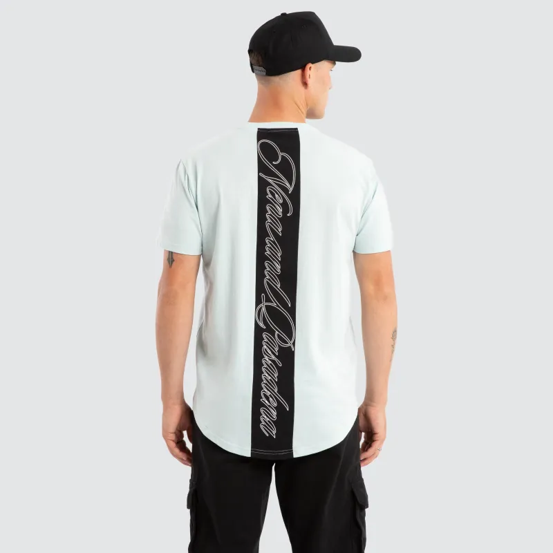 Juncture Dual Curved Tee Pastel Blue sold by Neverland