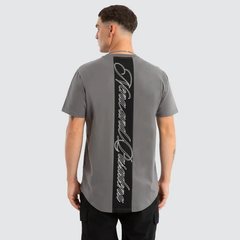 Juncture Dual Curved Tee Charcoal sold by Neverland