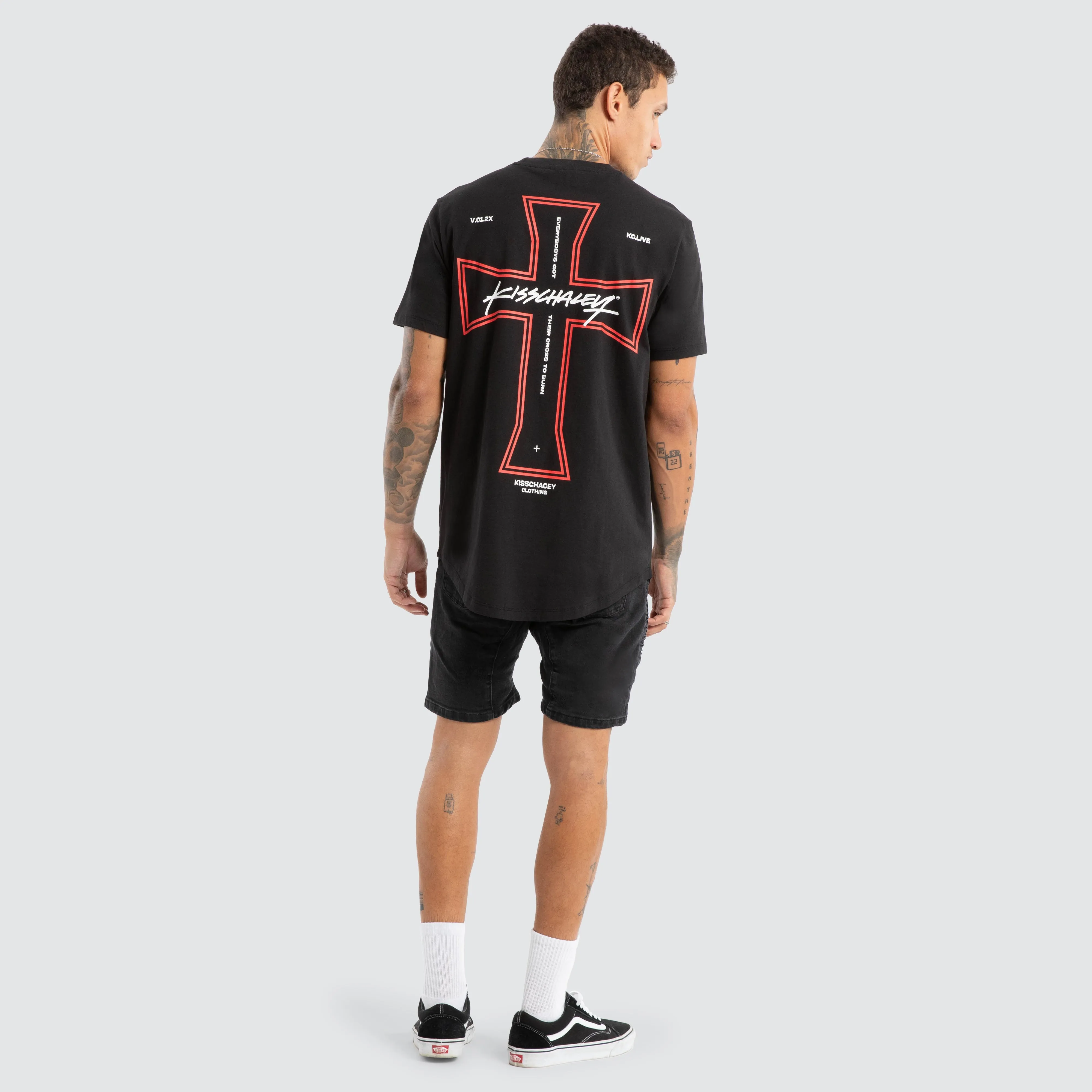 Confession Dual Curved Tee Jet Black sold by Neverland product image thumbnail 3