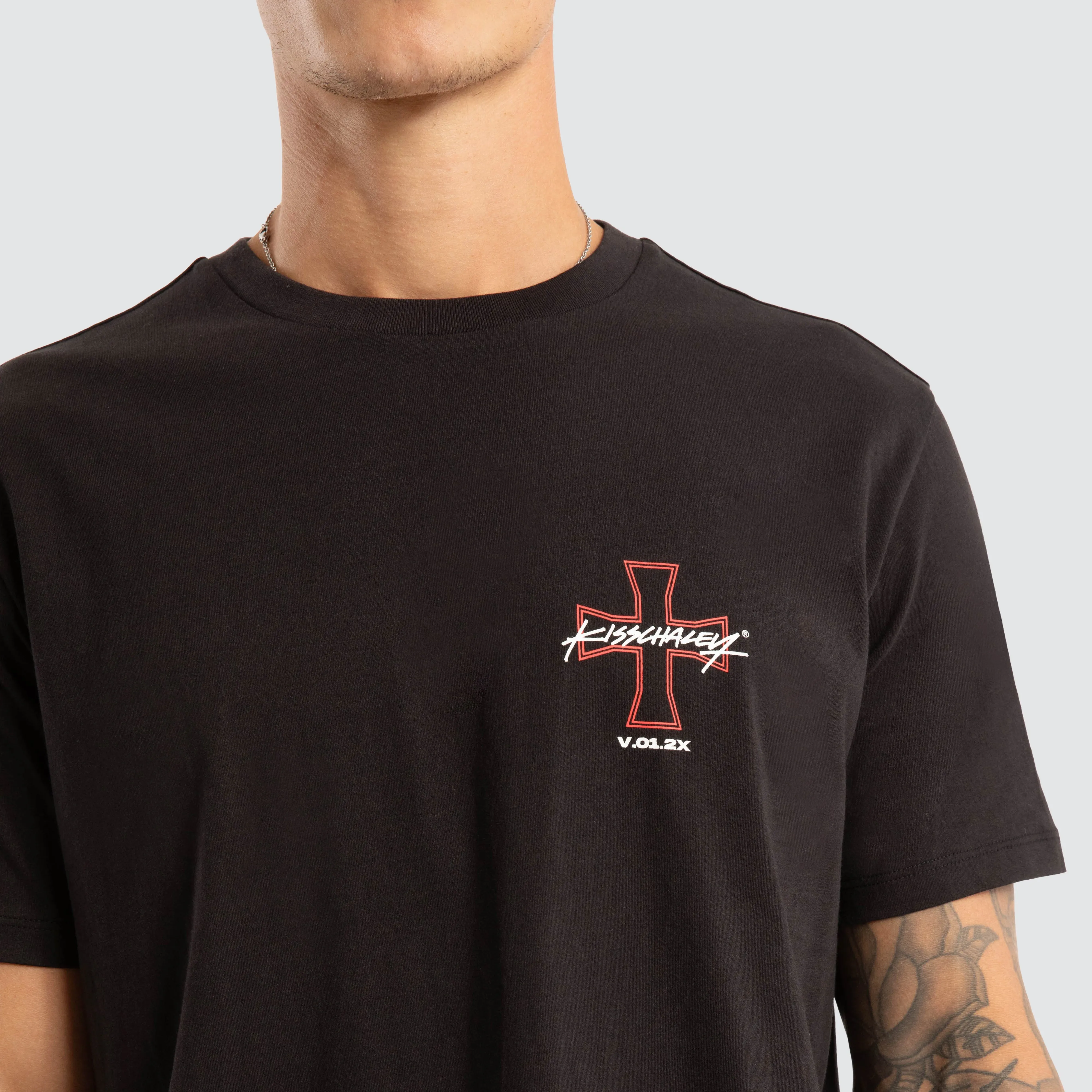 Confession Dual Curved Tee Jet Black sold by Neverland product image thumbnail 4