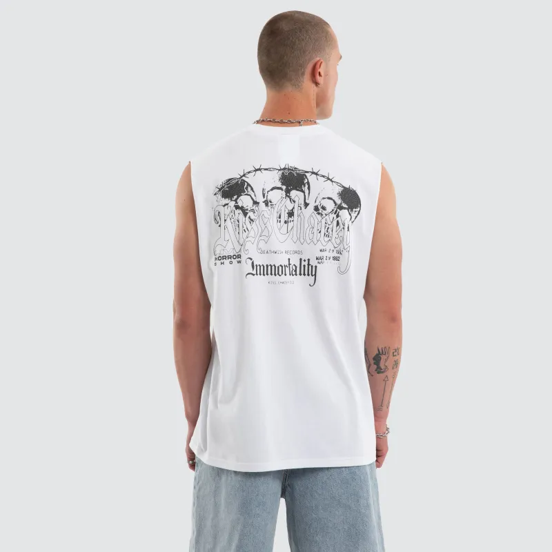 Death Wish Relaxed Muscle White sold by Neverland