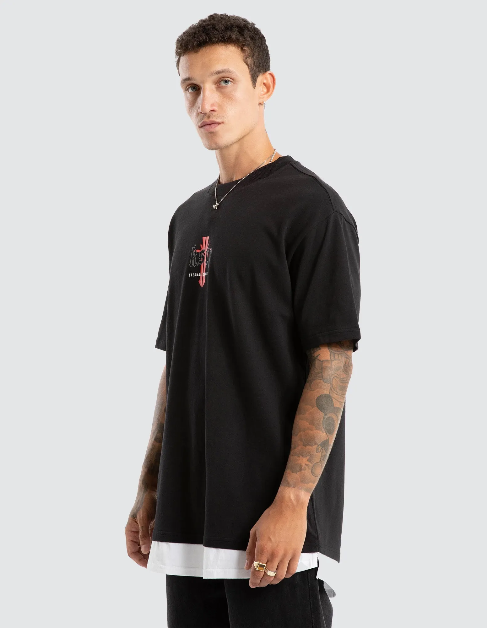 Eternal Box Layer Tee Jet Black sold by Neverland product image thumbnail 5