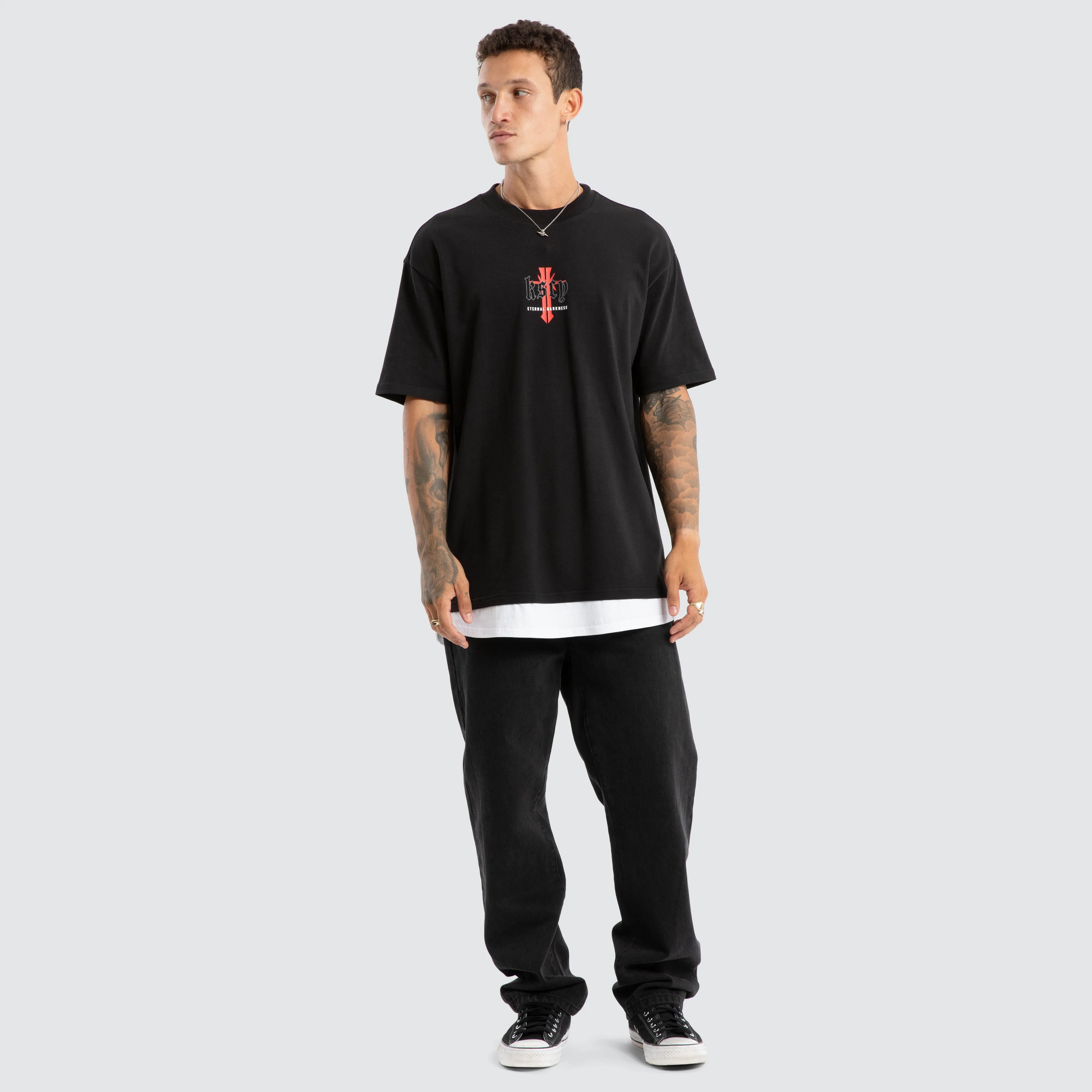 Eternal Box Layer Tee Jet Black sold by Neverland product image thumbnail 2