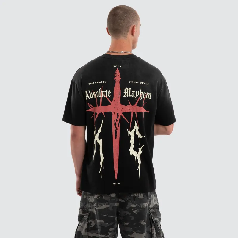 Mayhem Box Tee Sunbleached Black sold by Neverland