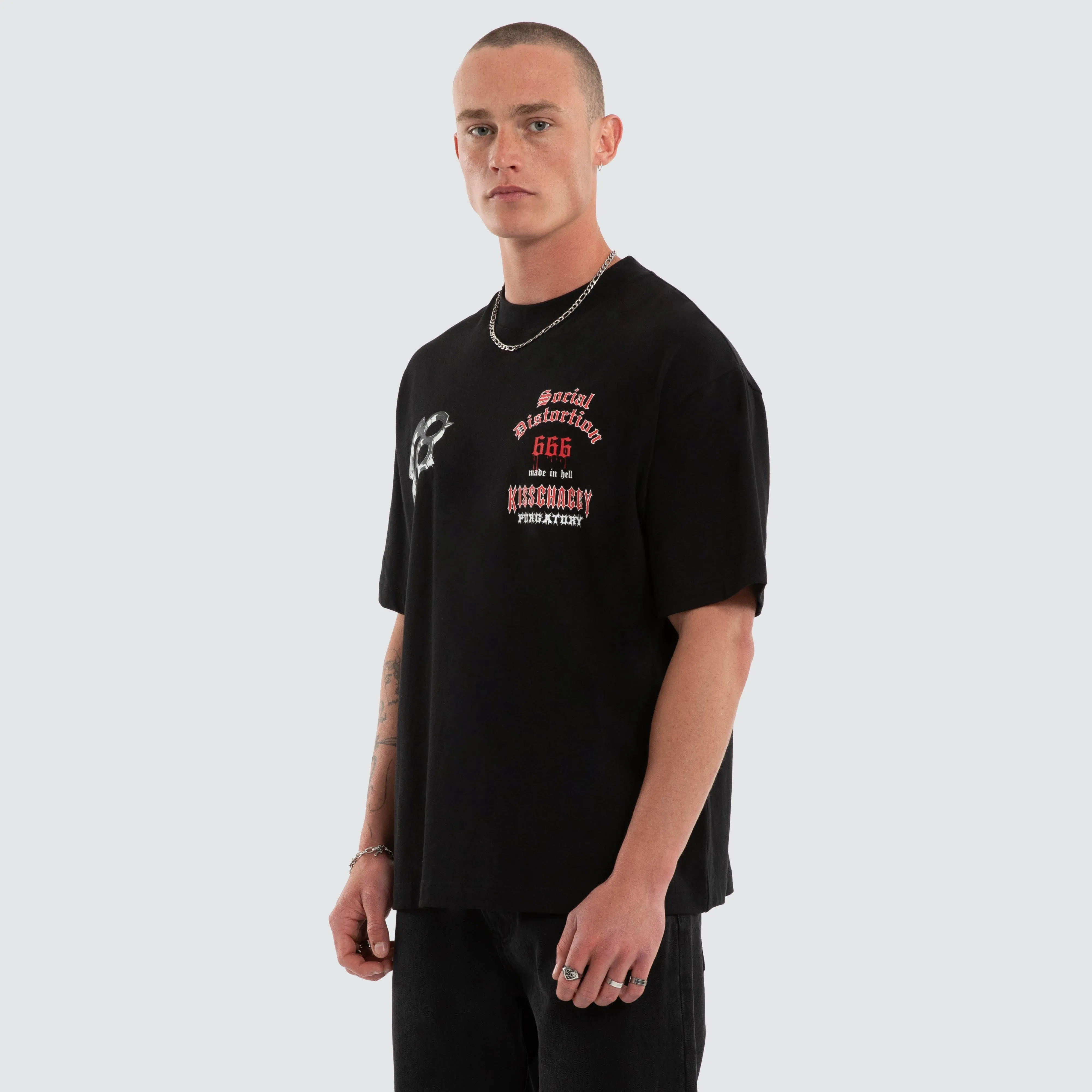 Distortion Street Tee Jet Black sold by Neverland product image thumbnail 4