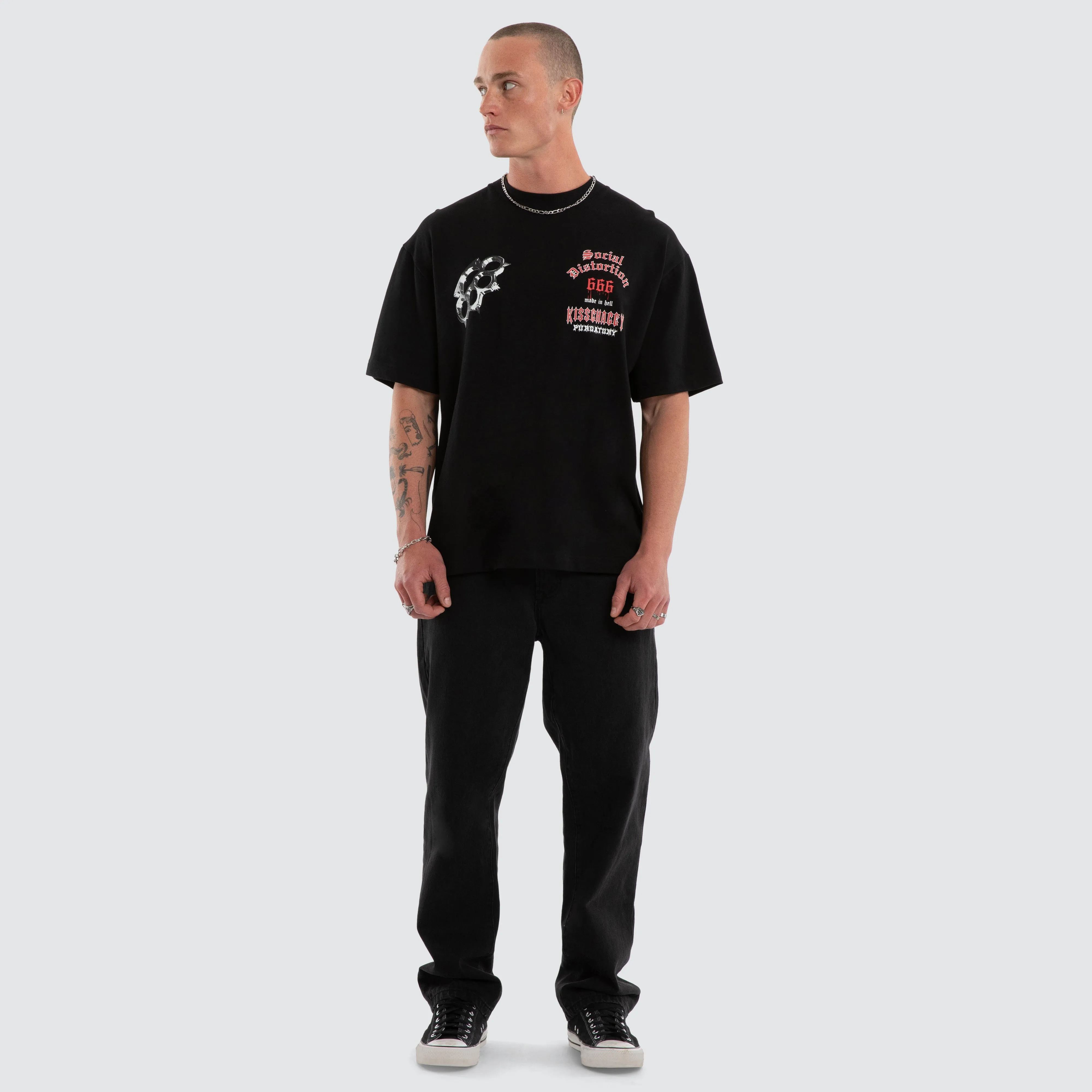 Distortion Street Tee Jet Black sold by Neverland product image thumbnail 2