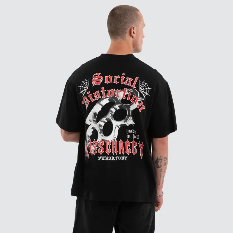 Distortion Street Tee Jet Black sold by Neverland