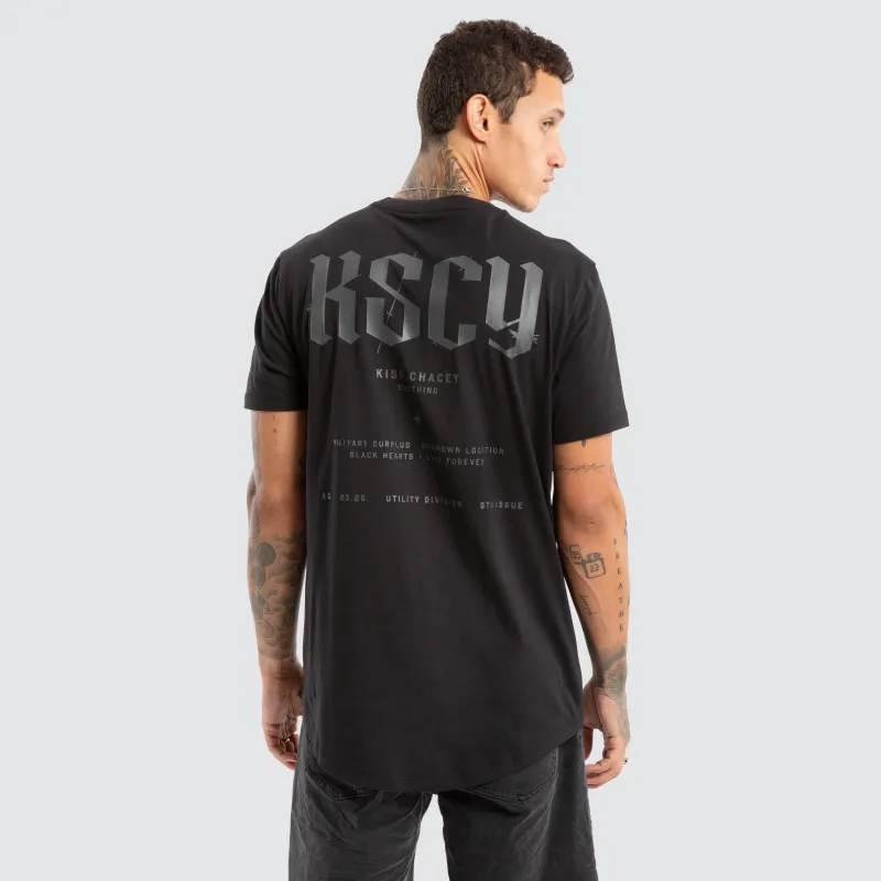 Surplus Dual Curved Tee Jet Black sold by Neverland