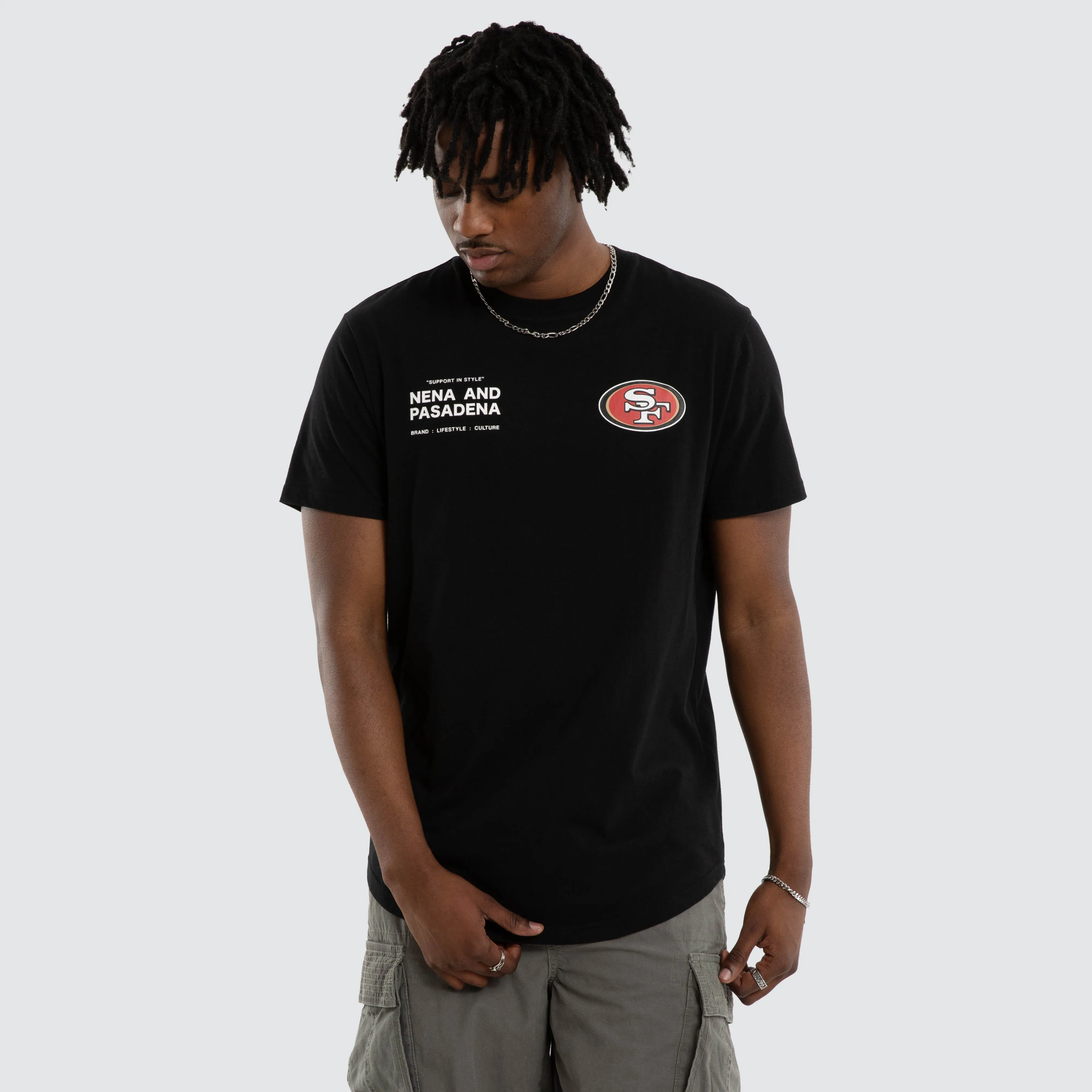 San Francisco 49ers NFL Vertical Tee Jet Black sold by Neverland product image thumbnail 5