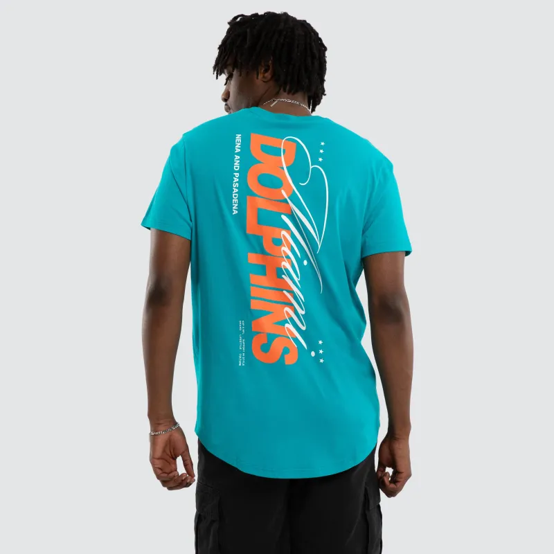 Miami Dolphins NFL Vertical Tee Aqua sold by Neverland