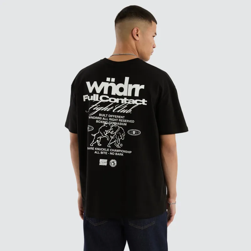 Full Contact Box Fit Tee Black sold by Neverland