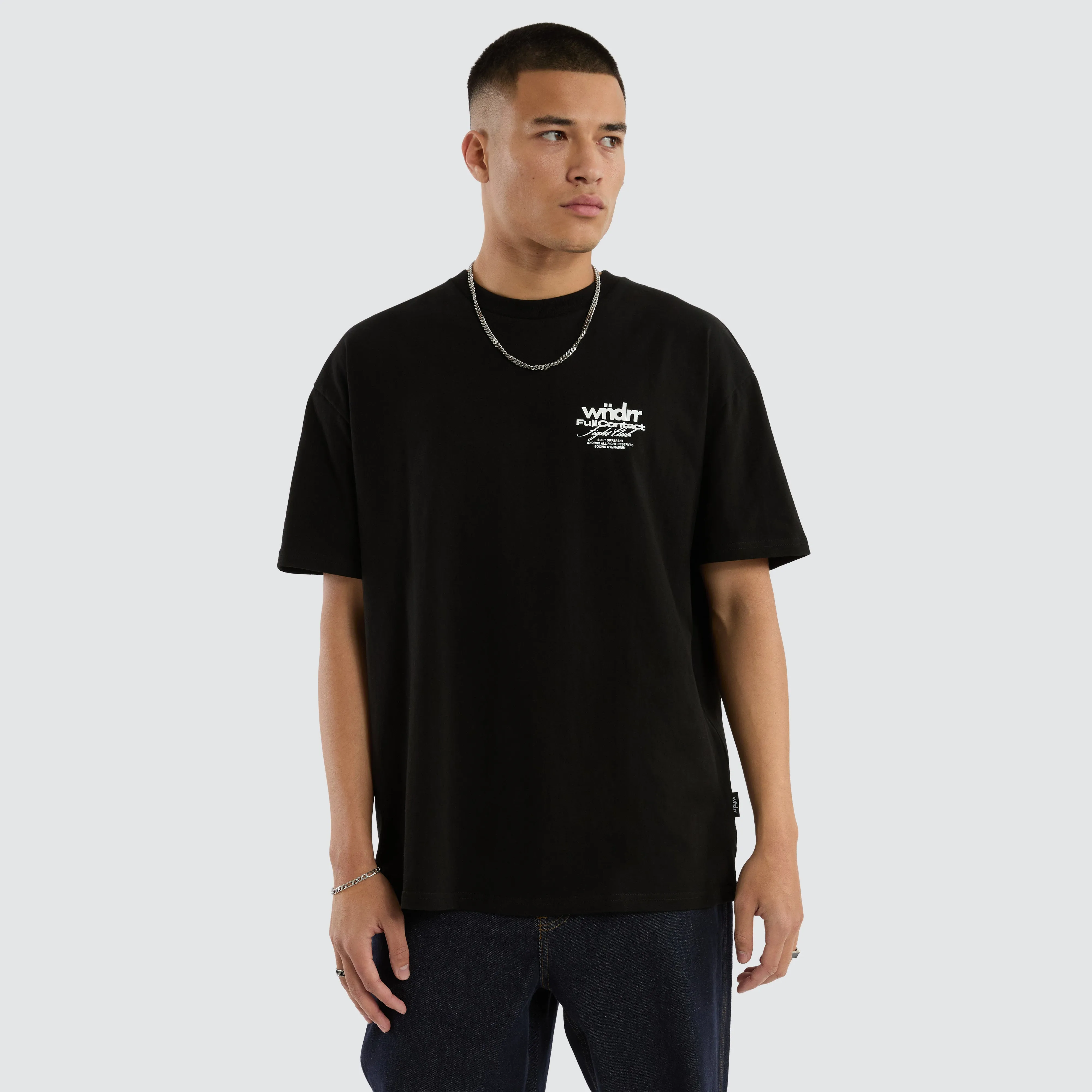 Full Contact Box Fit Tee Black sold by Neverland product image thumbnail 3
