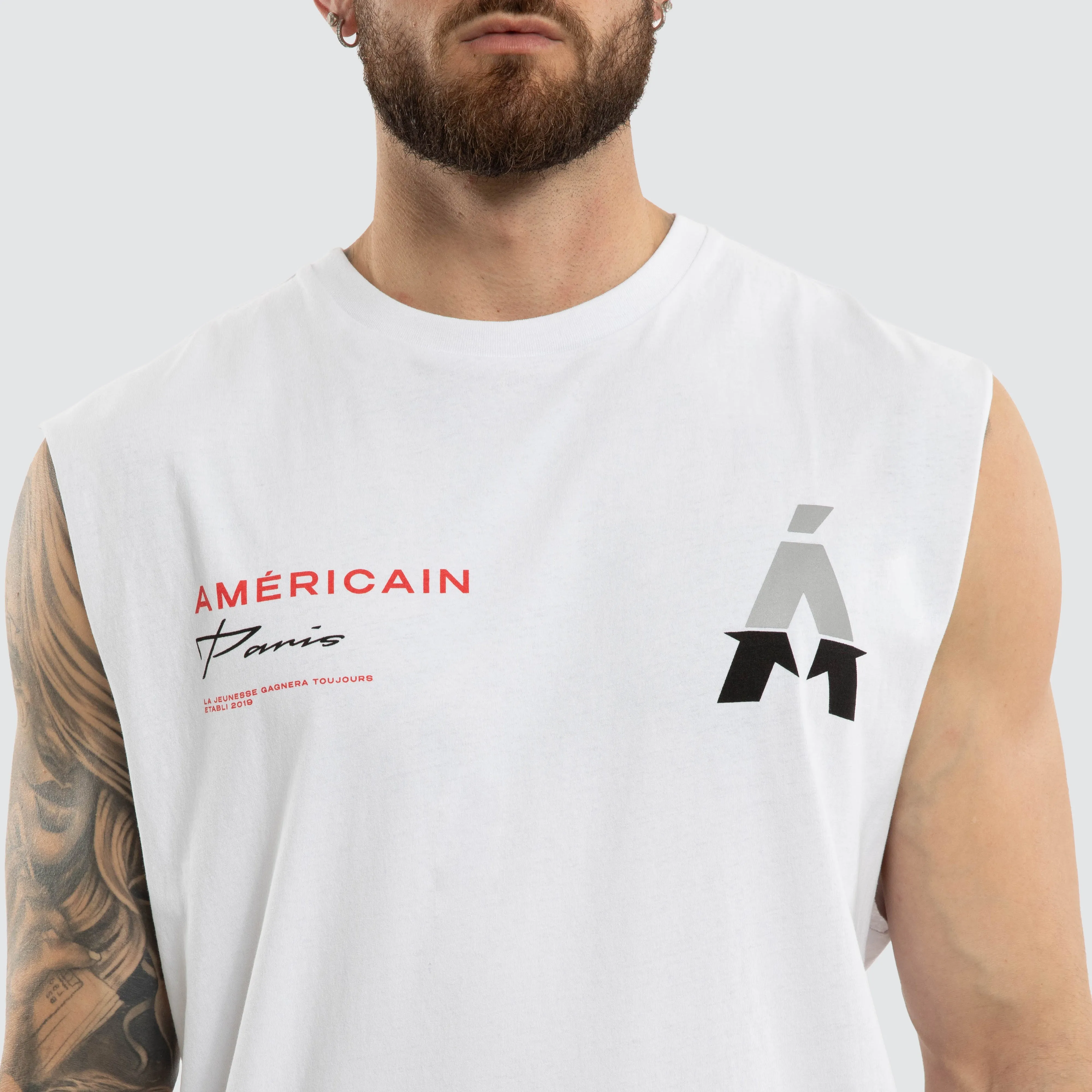 Spell Scoop Back Muscle White sold by Neverland product image thumbnail 4