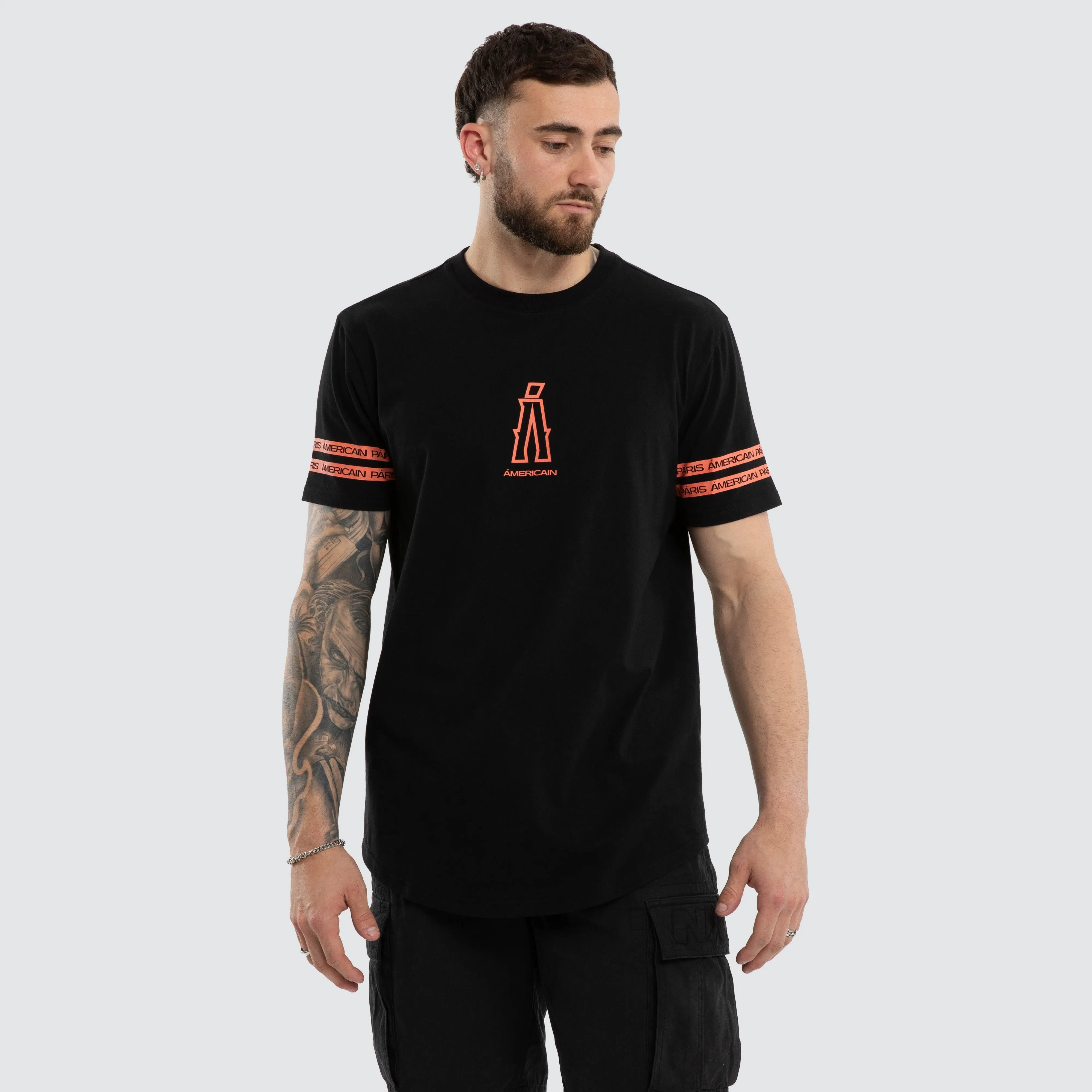 Diamond Dual Curved Tee Jet Black sold by Neverland