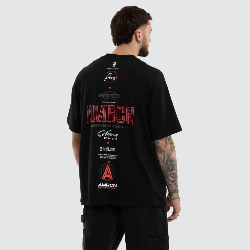 Central Heavy Tee Jet Black sold by Neverland