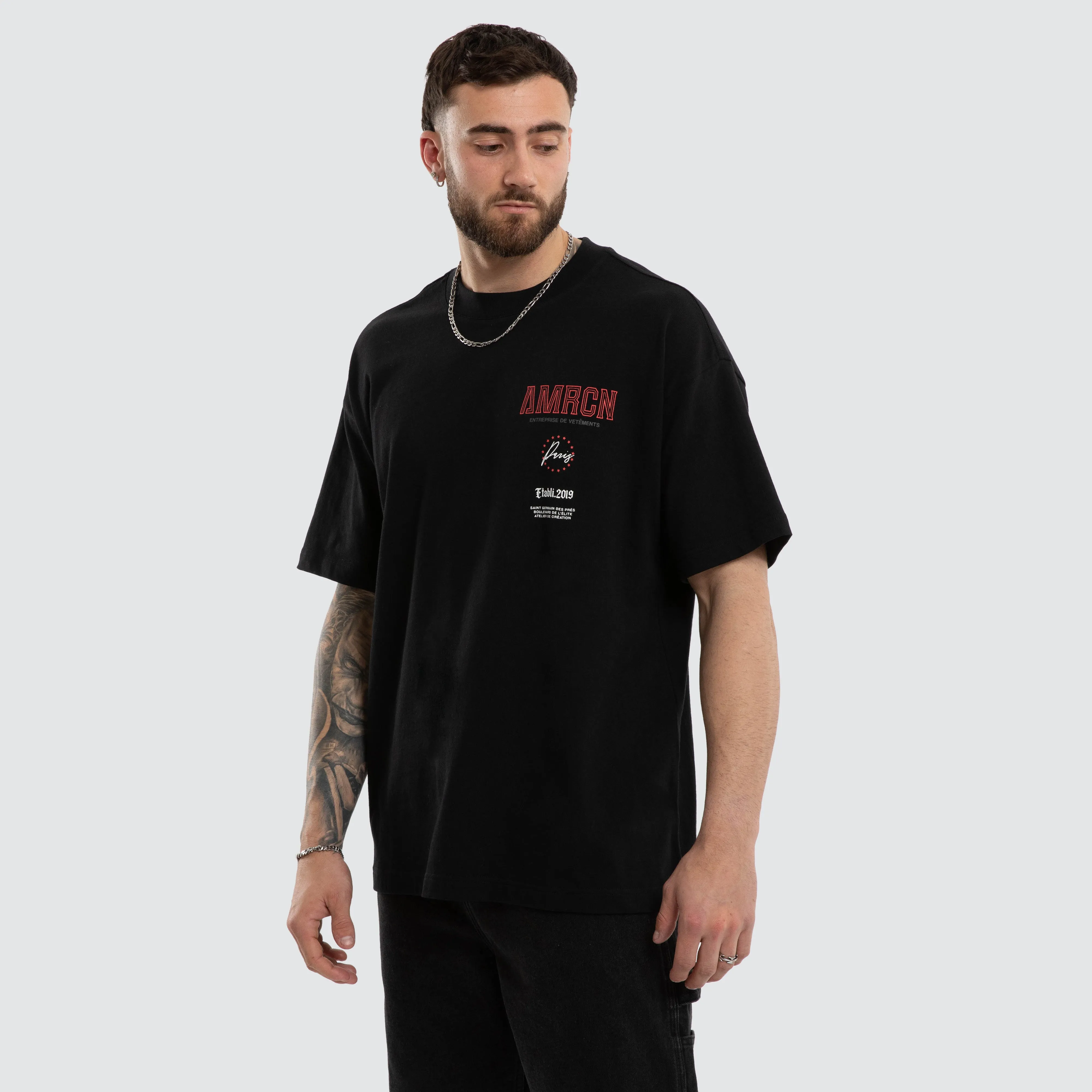 Central Heavy Tee Jet Black sold by Neverland product image thumbnail 5