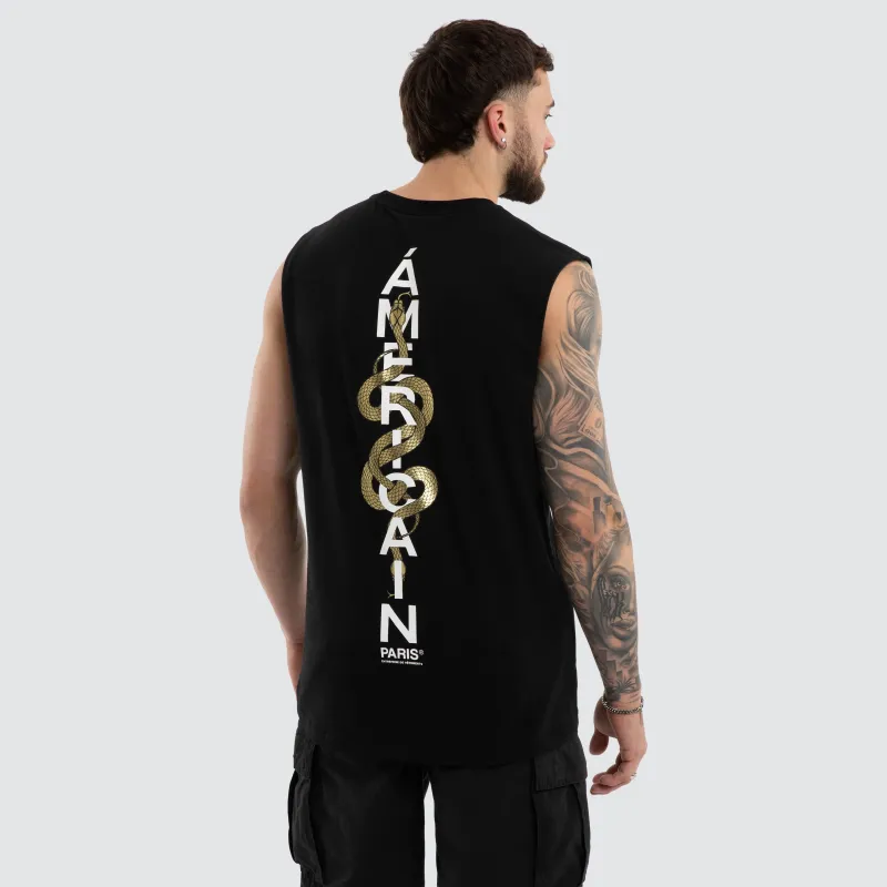 Aragorn Scoop Back Muscle Jet Black sold by Neverland