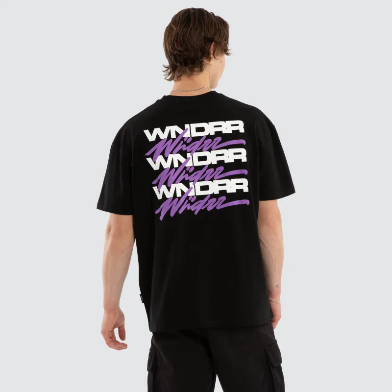 Hexed Box Fit Tee Black made by WNDRR