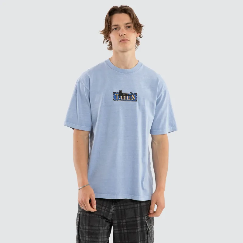 Pit Stop Oversize Fit Tee Cornflower Blue sold by Neverland