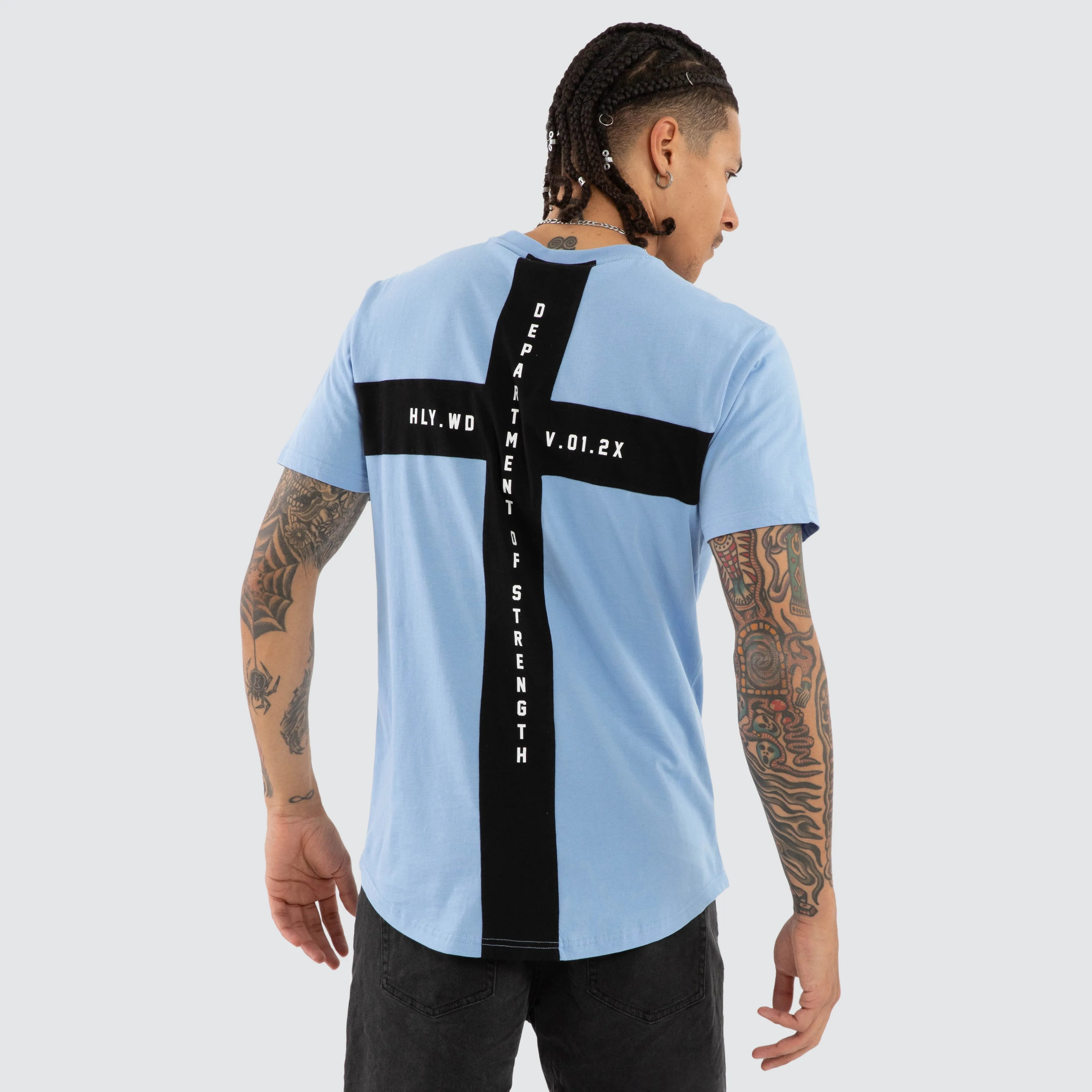 Smoke Dual Curved Tee Vista Blue / Black sold by Neverland