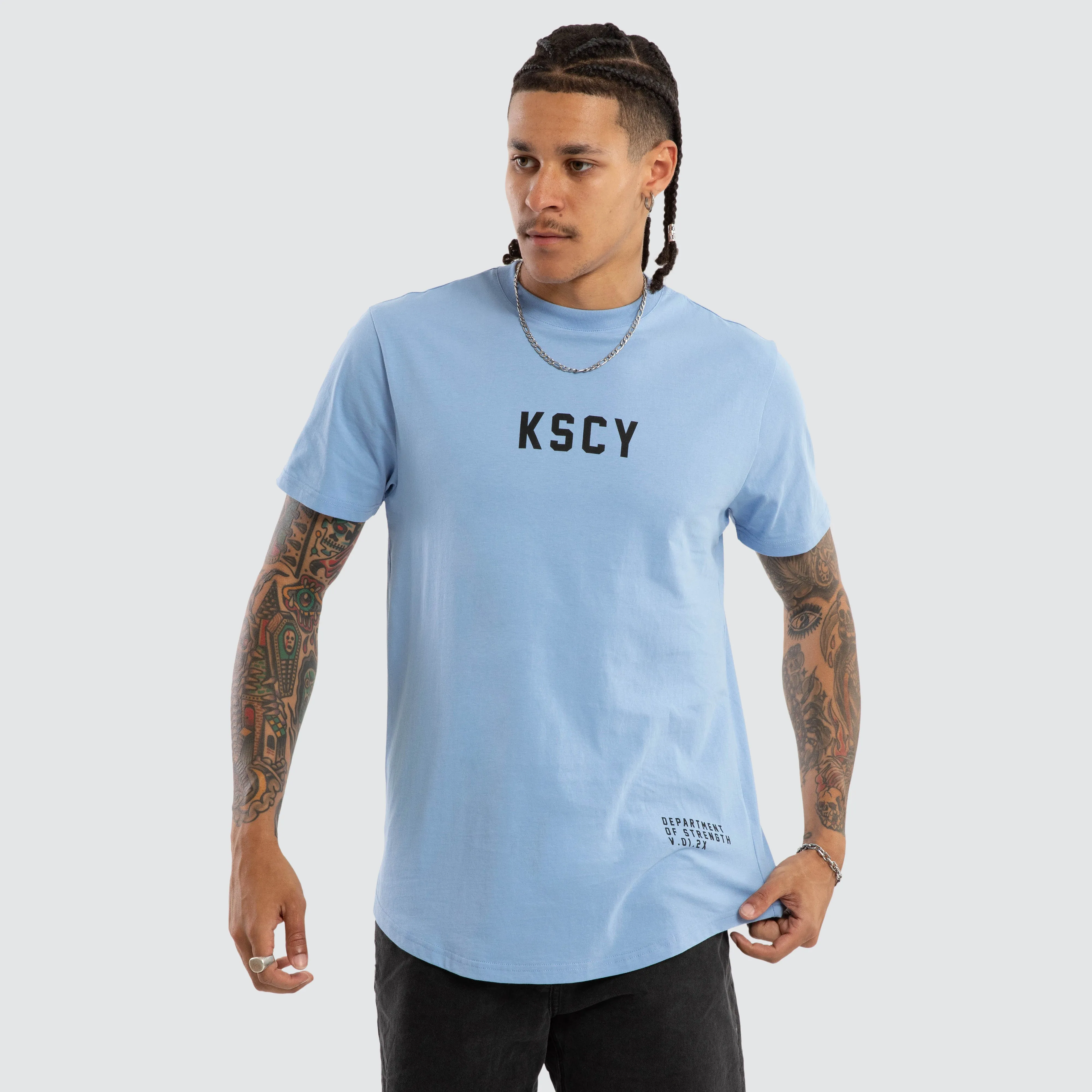 Smoke Dual Curved Tee Vista Blue / Black sold by Neverland product image thumbnail 3