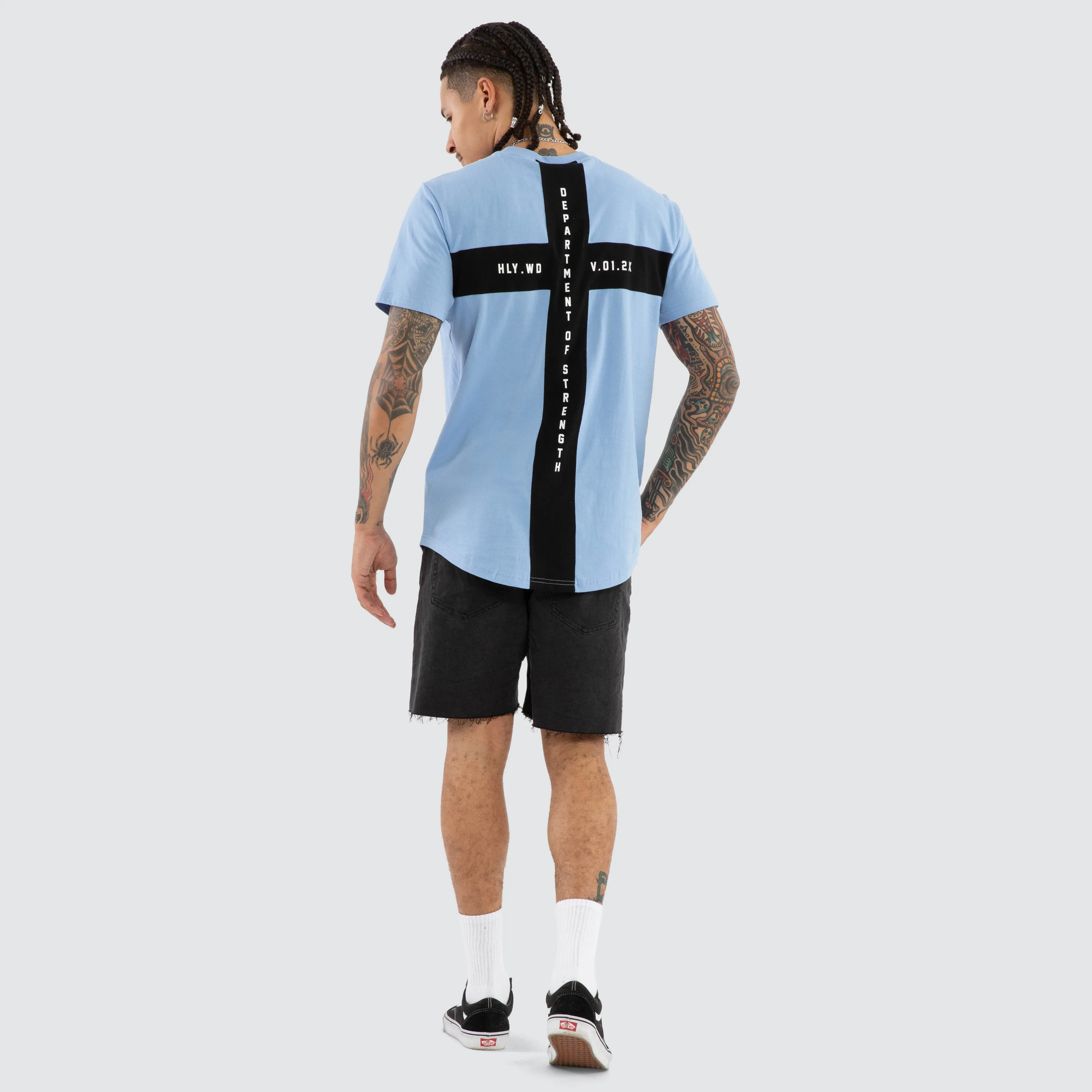 Smoke Dual Curved Tee Vista Blue / Black sold by Neverland product image thumbnail 5