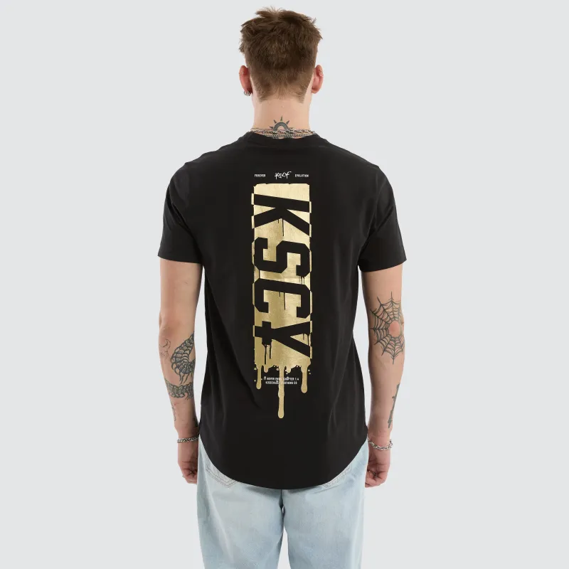 Dream Dual Curved Tee Jet Black sold by Neverland