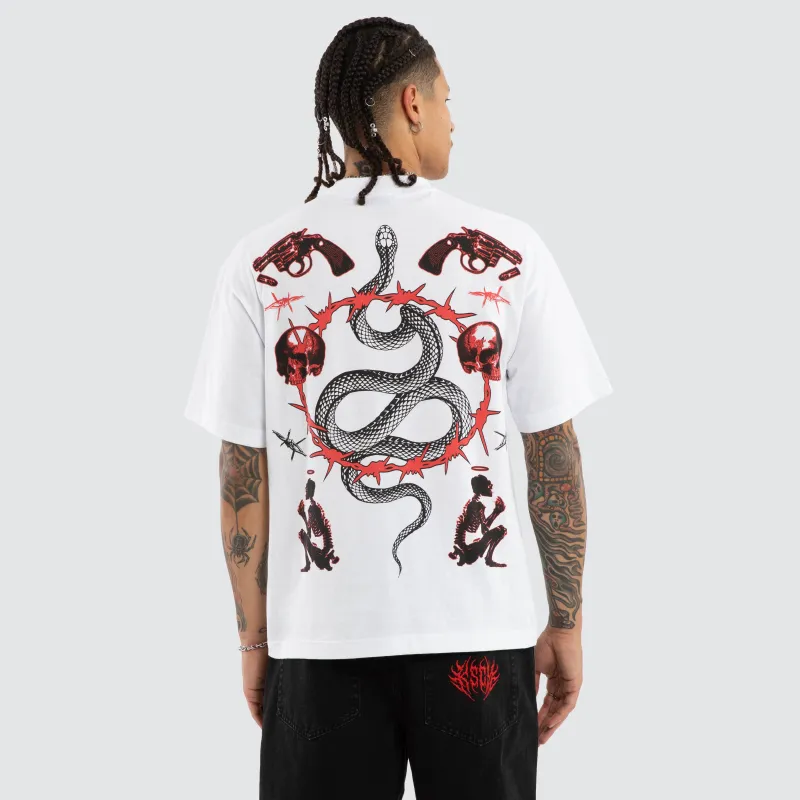 Grave Street Tee Optical White sold by Neverland